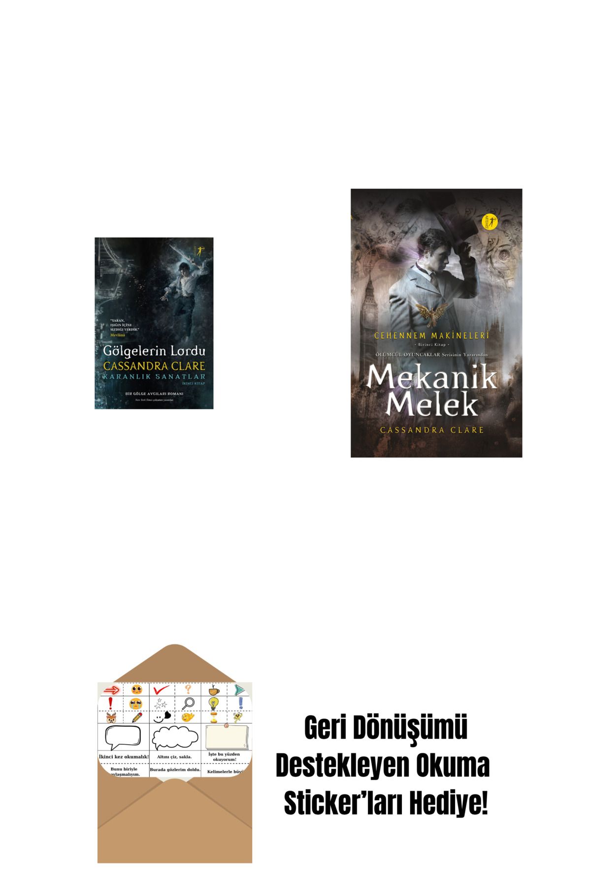 Artemis Yayınları Gölgelerin Lordu (Ciltli) + Mekanik Melek (Ciltli) + Okuma Sticker'ları