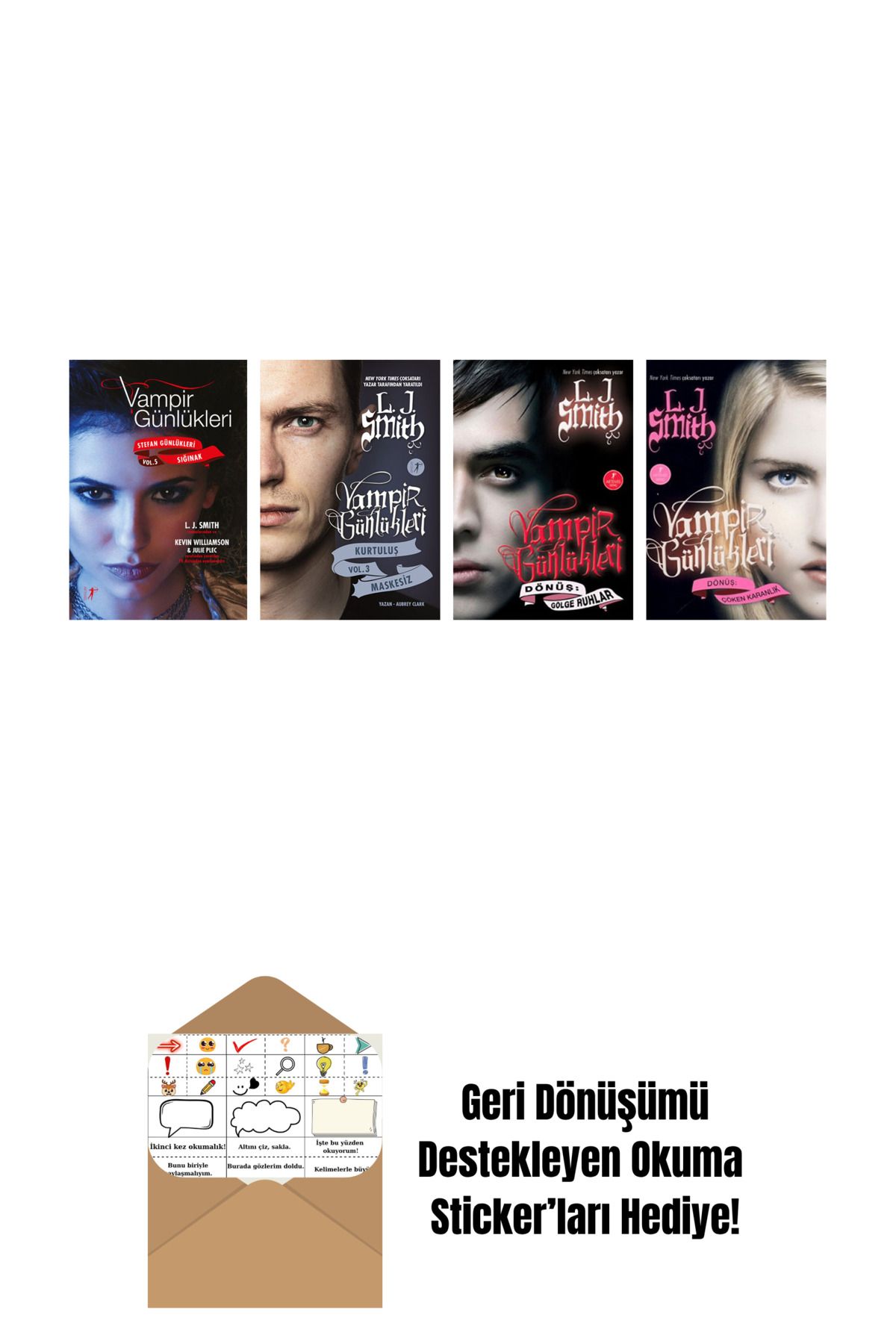 Artemis Yayınları L. J. Smith 4 Kitap Set + Okuma Sticker'ları