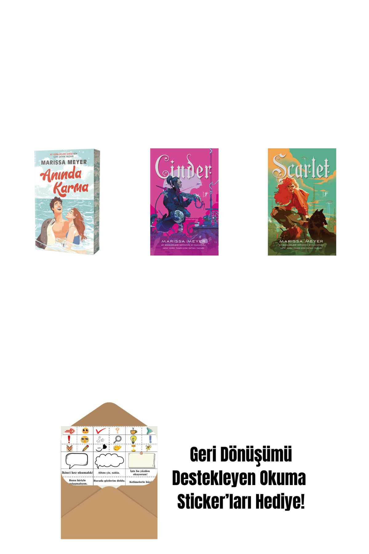Artemis Yayınları Marissa Meyer 3 Kitap Set + Okuma Sticker'ları