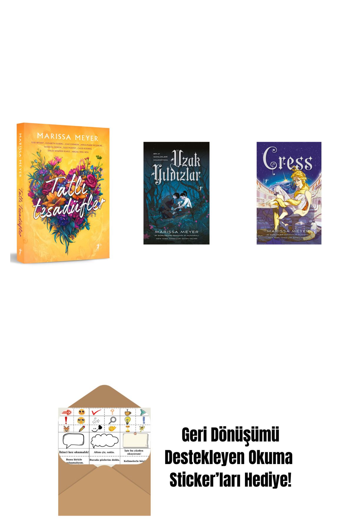 Artemis Yayınları Marissa Meyer 3 Kitap Set + Okuma Sticker'ları