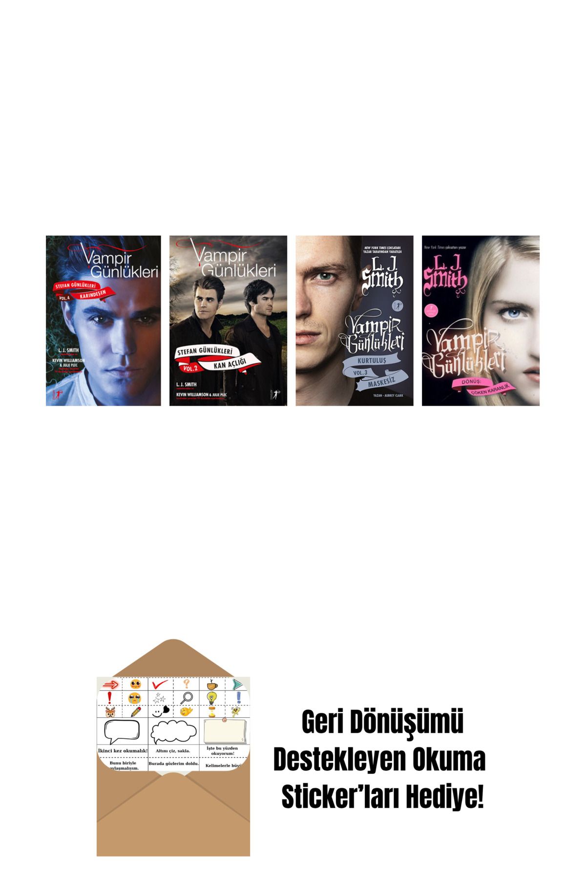 Artemis Yayınları L. J. Smith 4 Kitap Set + Okuma Sticker'ları