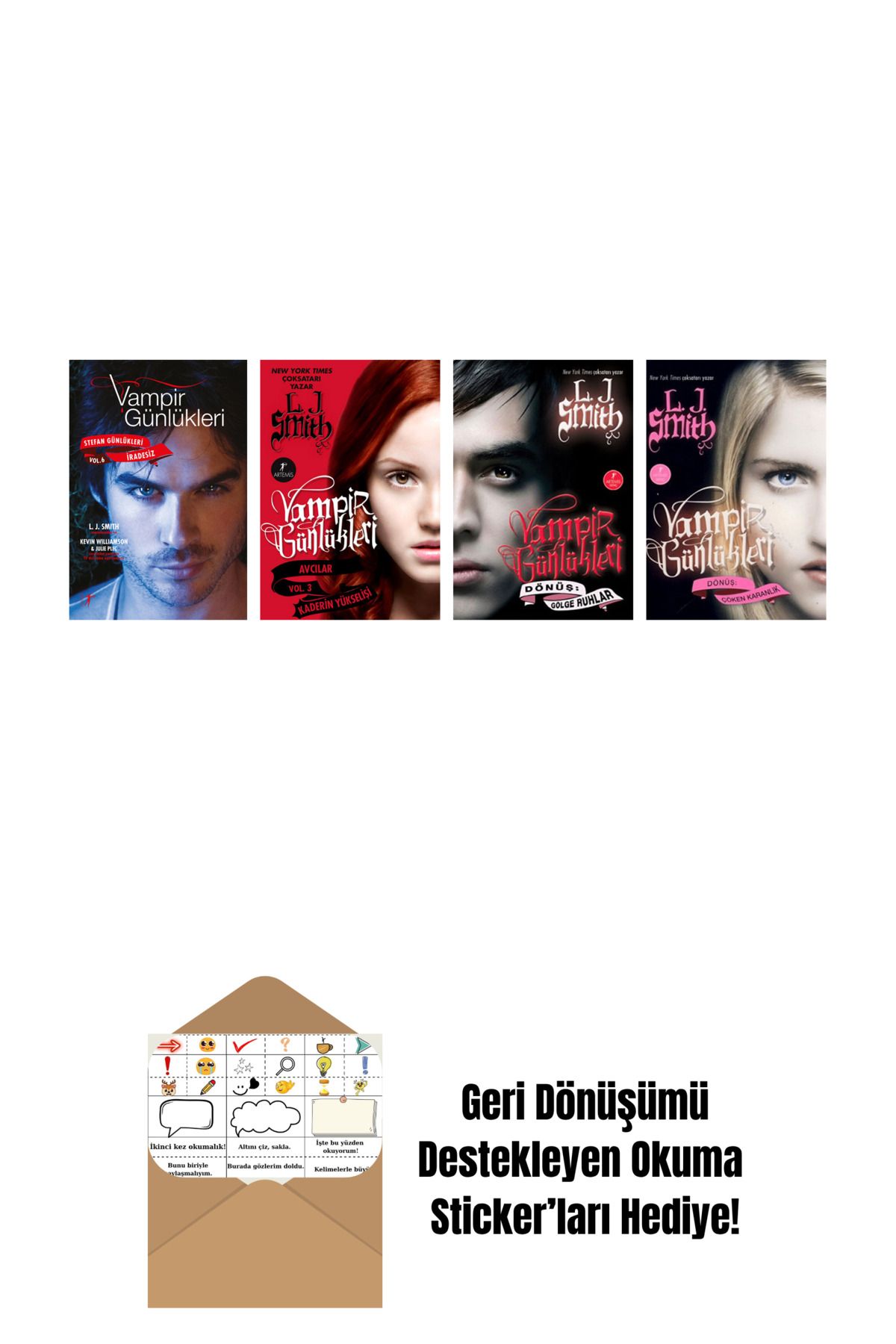 Artemis Yayınları L. J. Smith 4 Kitap Set + Okuma Sticker'ları