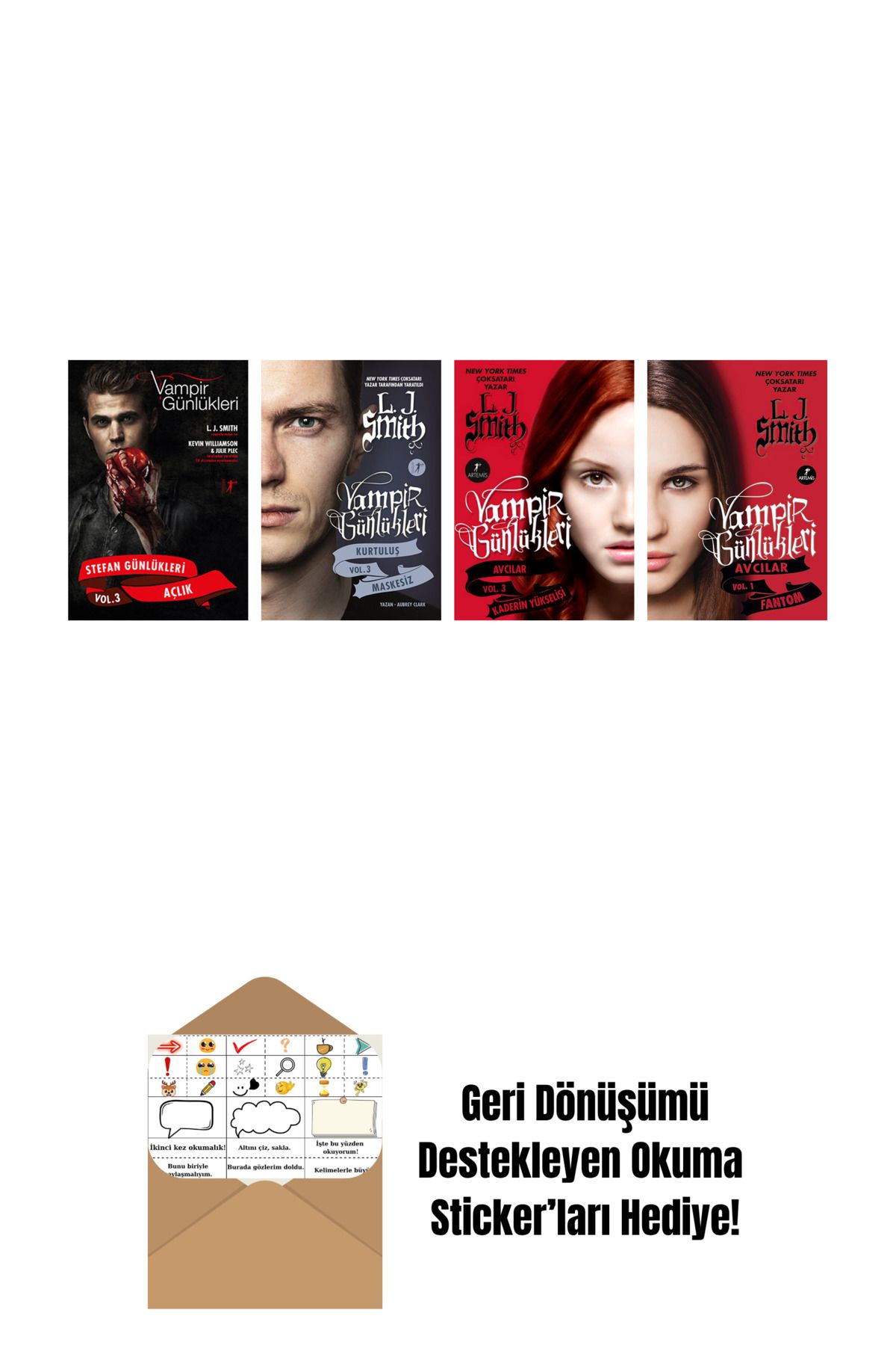Artemis Yayınları L. J. Smith 4 Kitap Set + Okuma Sticker'ları