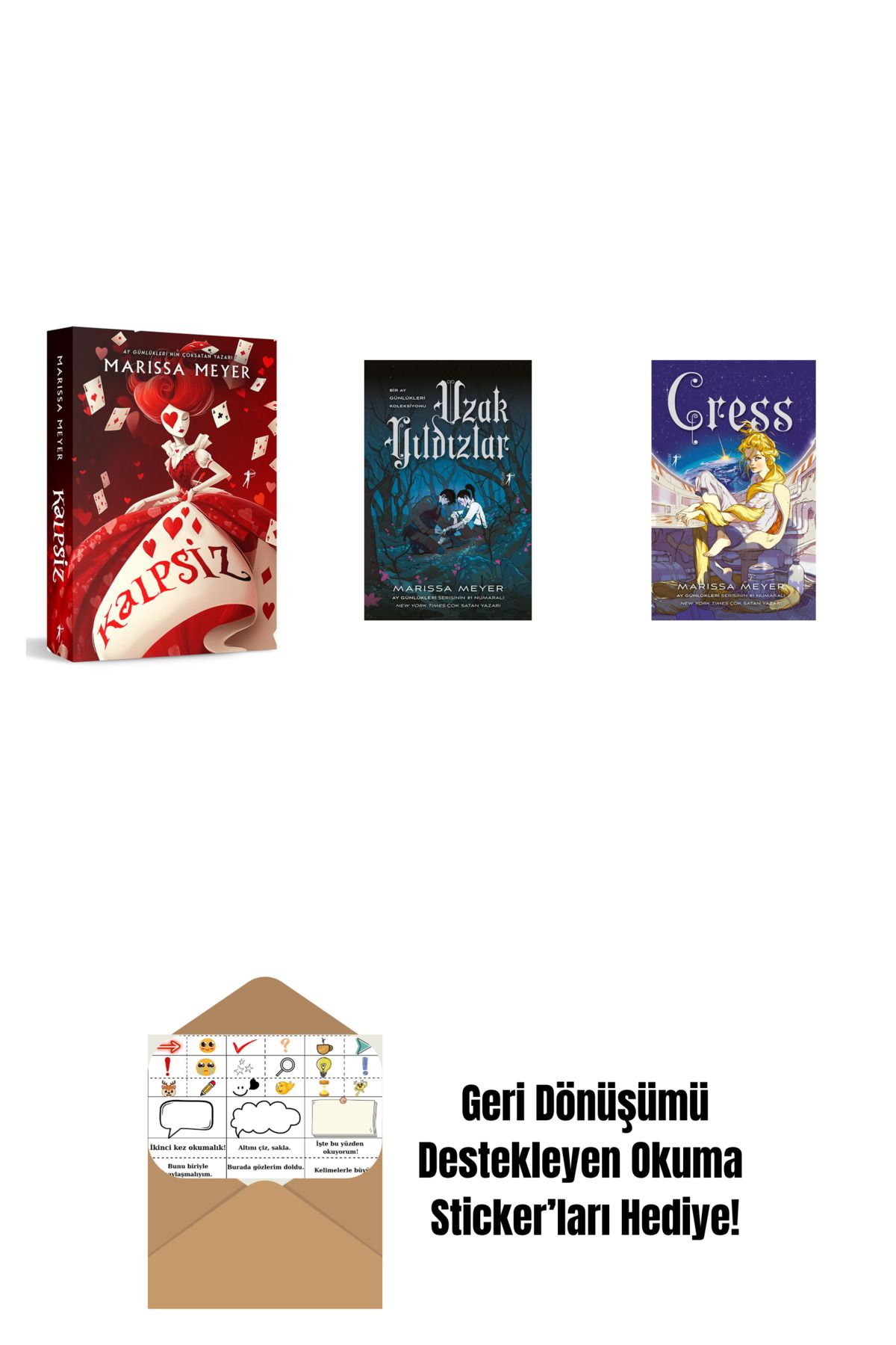 Artemis Yayınları Marissa Meyer 3 Kitap Set + Okuma Sticker'ları