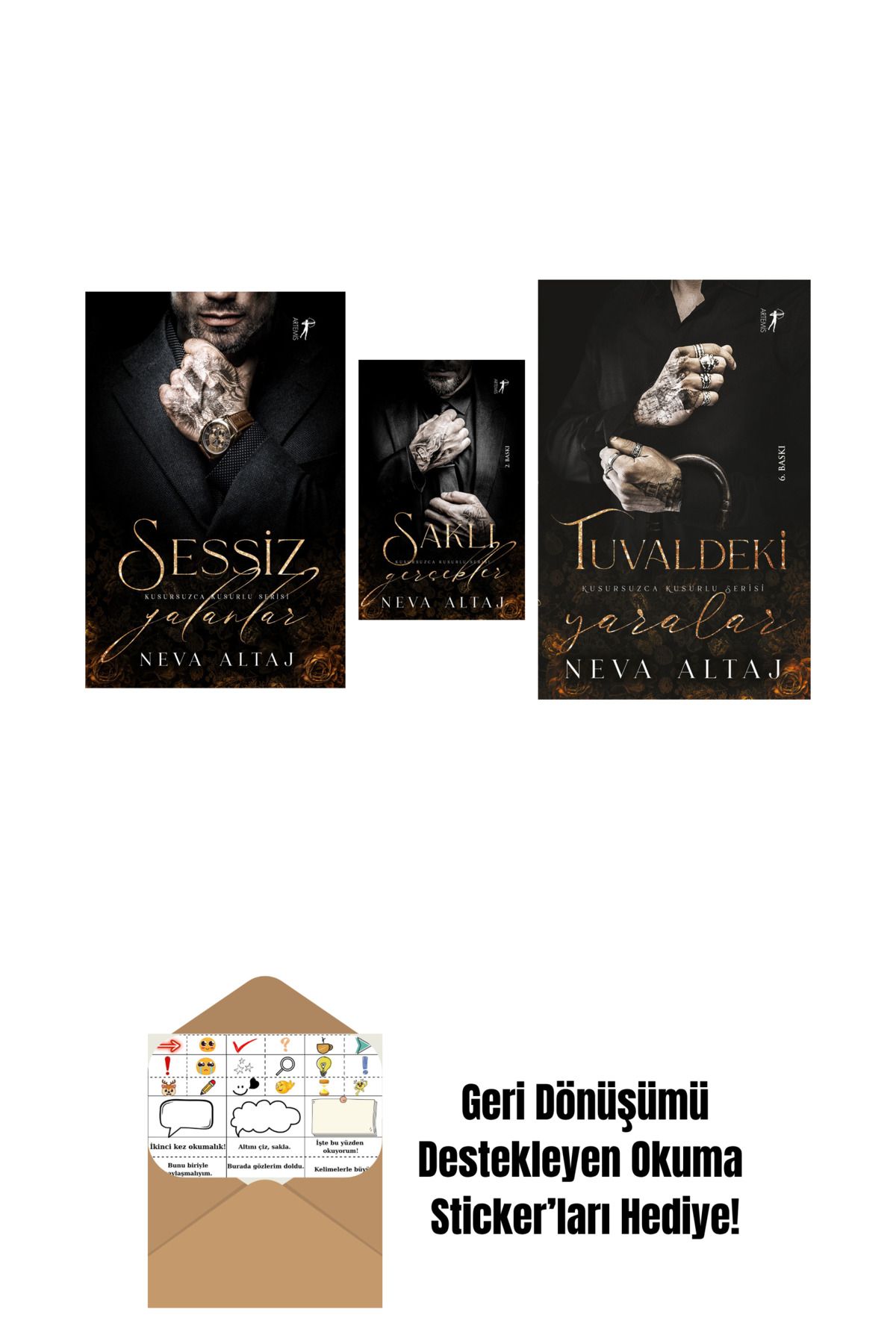 Artemis Yayınları Neva Altaj 3 Kitap Set + Okuma Sticker'ları