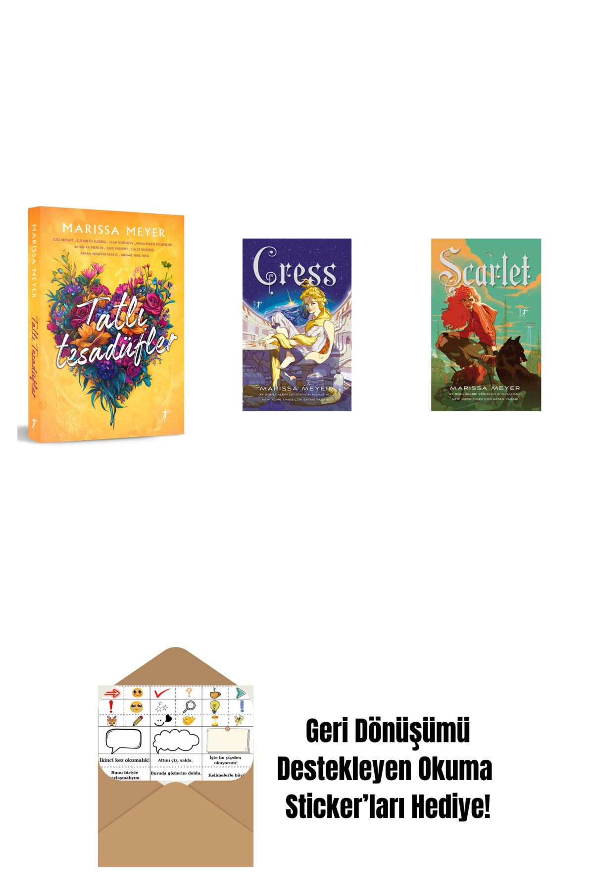 Artemis Yayınları Marissa Meyer 3 Kitap Set + Okuma Sticker'ları