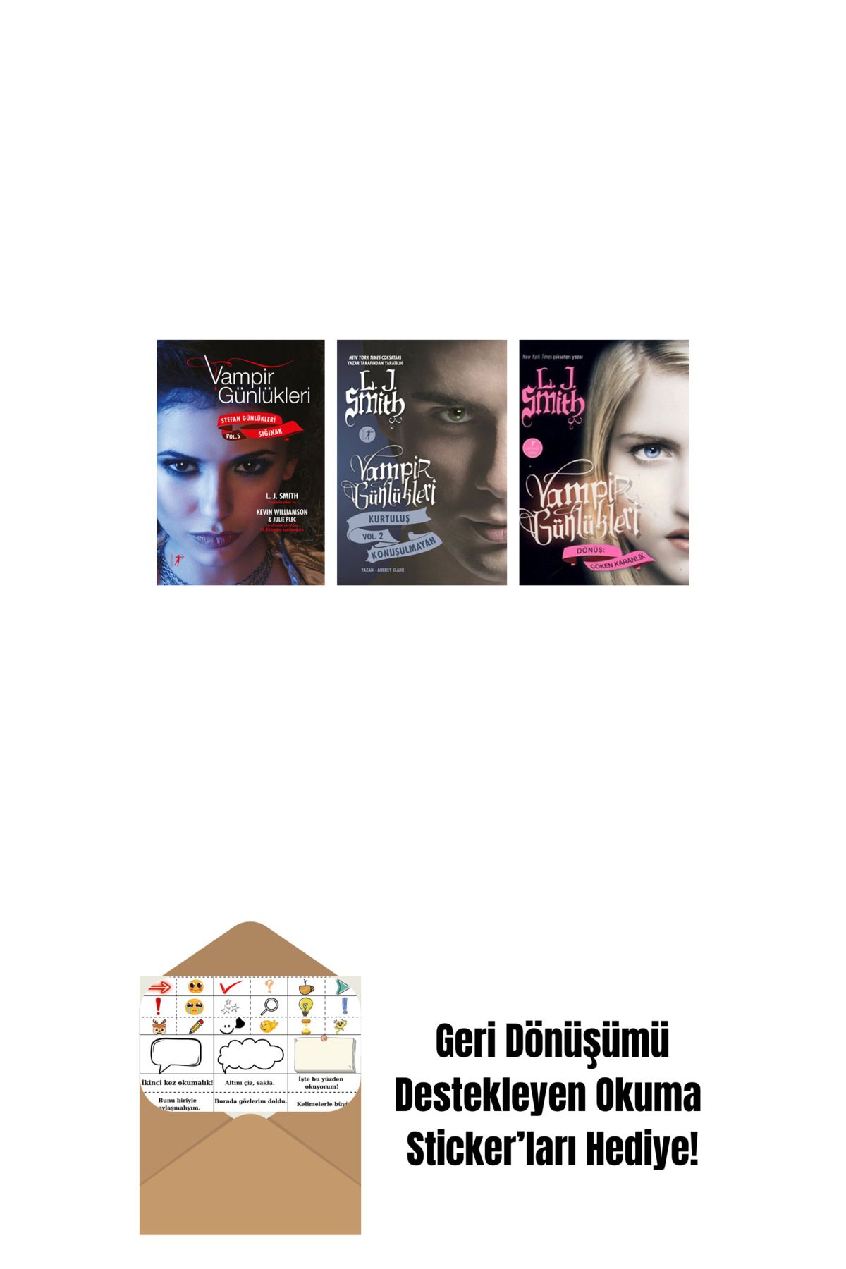 Artemis Yayınları L. J. Smith 3 Kitap Set + Okuma Sticker'ları