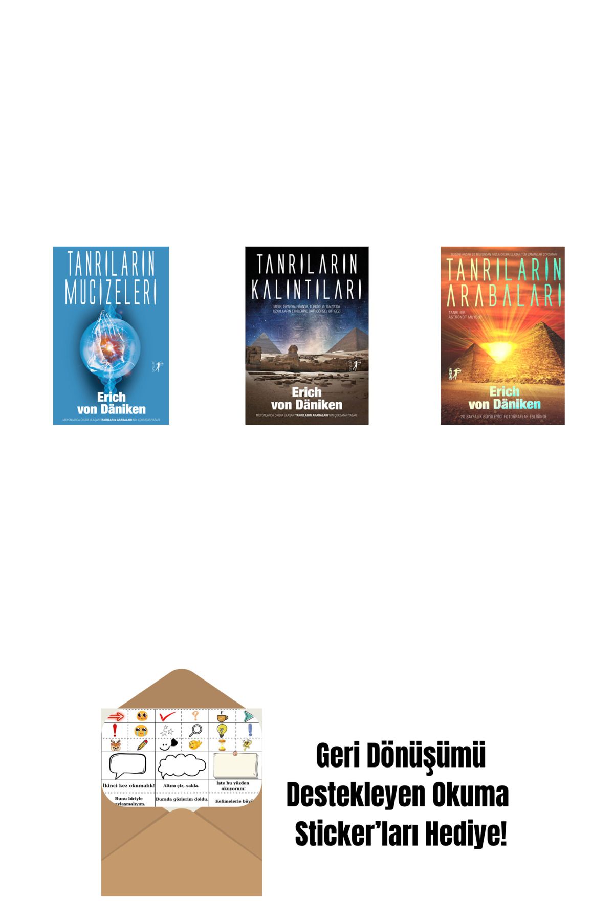Artemis Yayınları Erich Von Daniken 3 Kitap Set + Okuma Sticker'ları
