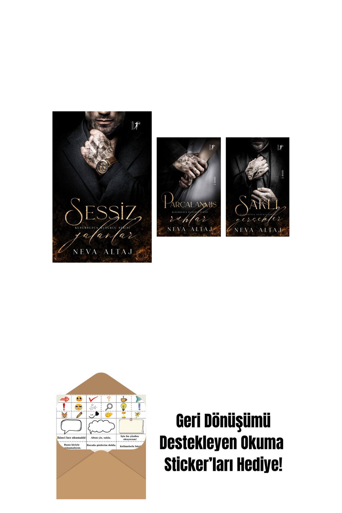 Artemis Yayınları Neva Altaj 3 Kitap Set + Okuma Sticker'ları