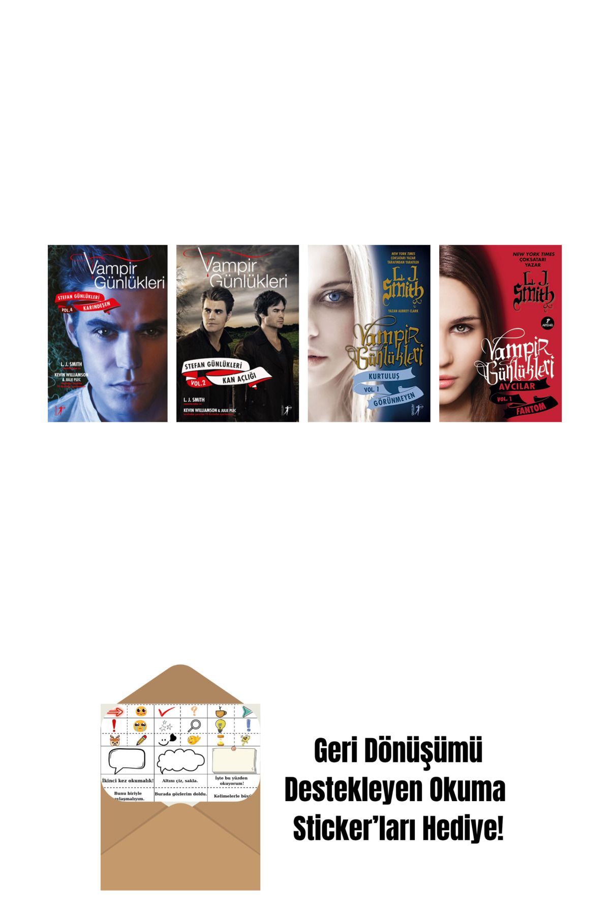 Artemis Yayınları L. J. Smith 4 Kitap Set + Okuma Sticker'ları