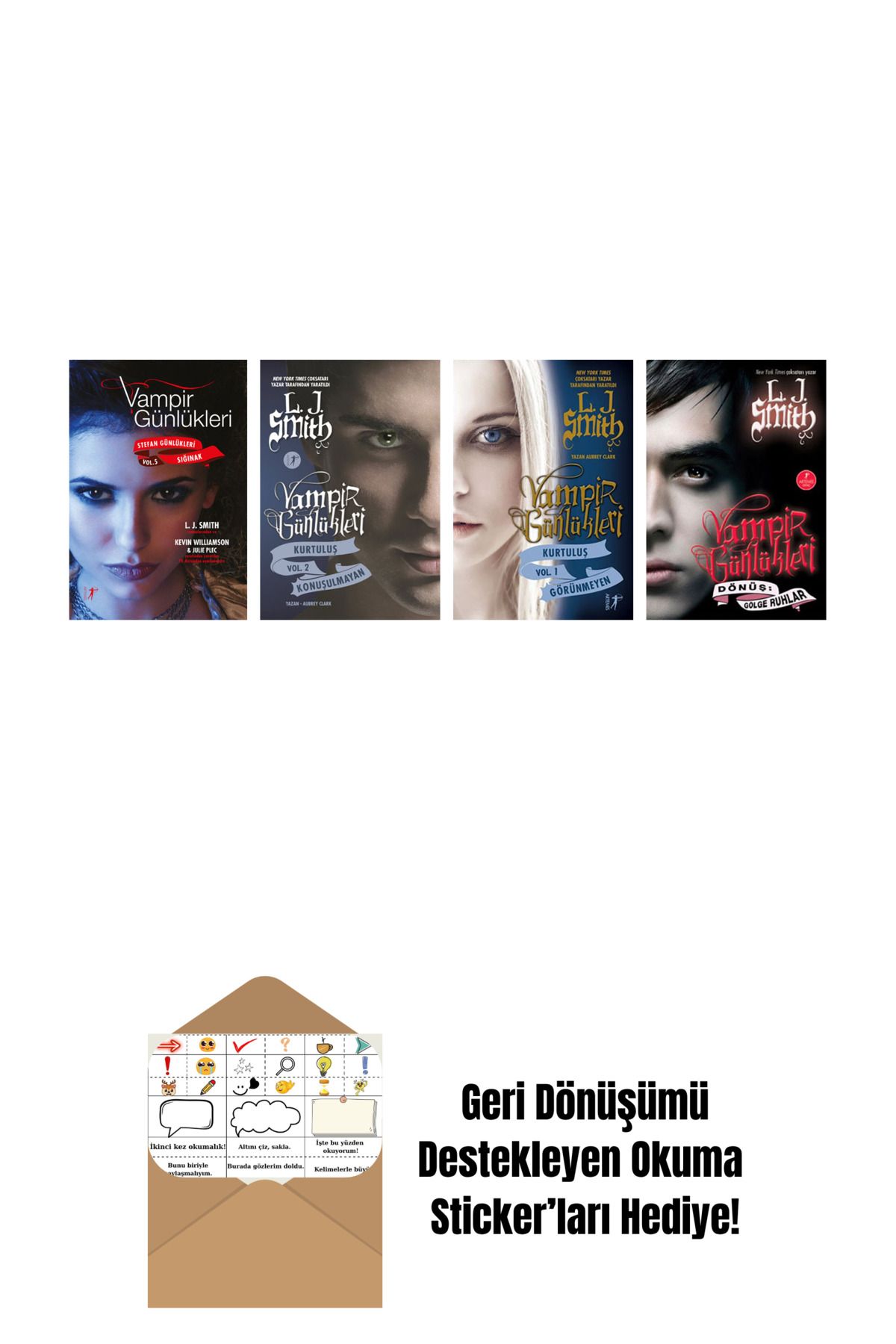 Artemis Yayınları L. J. Smith 4 Kitap Set + Okuma Sticker'ları