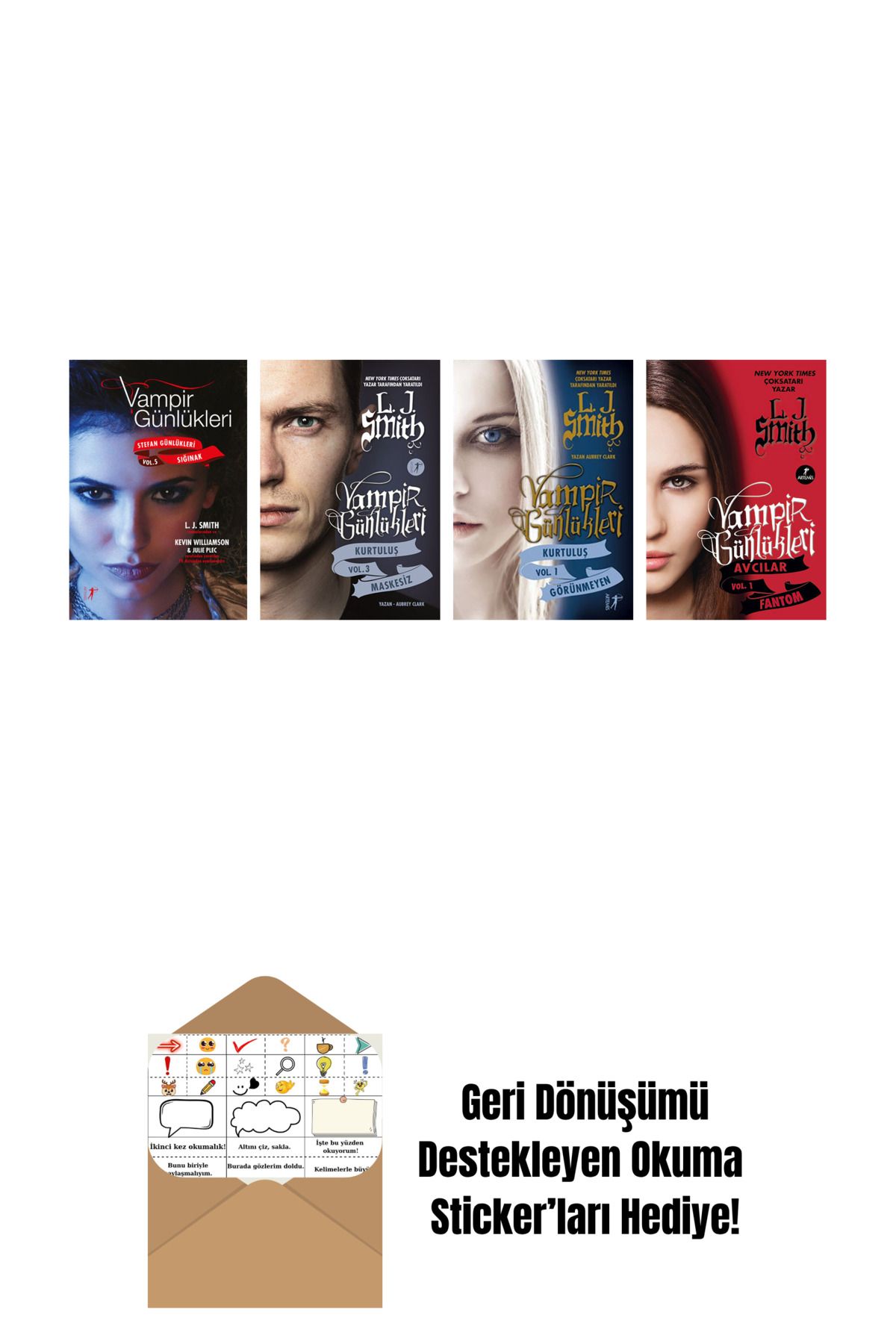 Artemis Yayınları L. J. Smith 4 Kitap Set + Okuma Sticker'ları