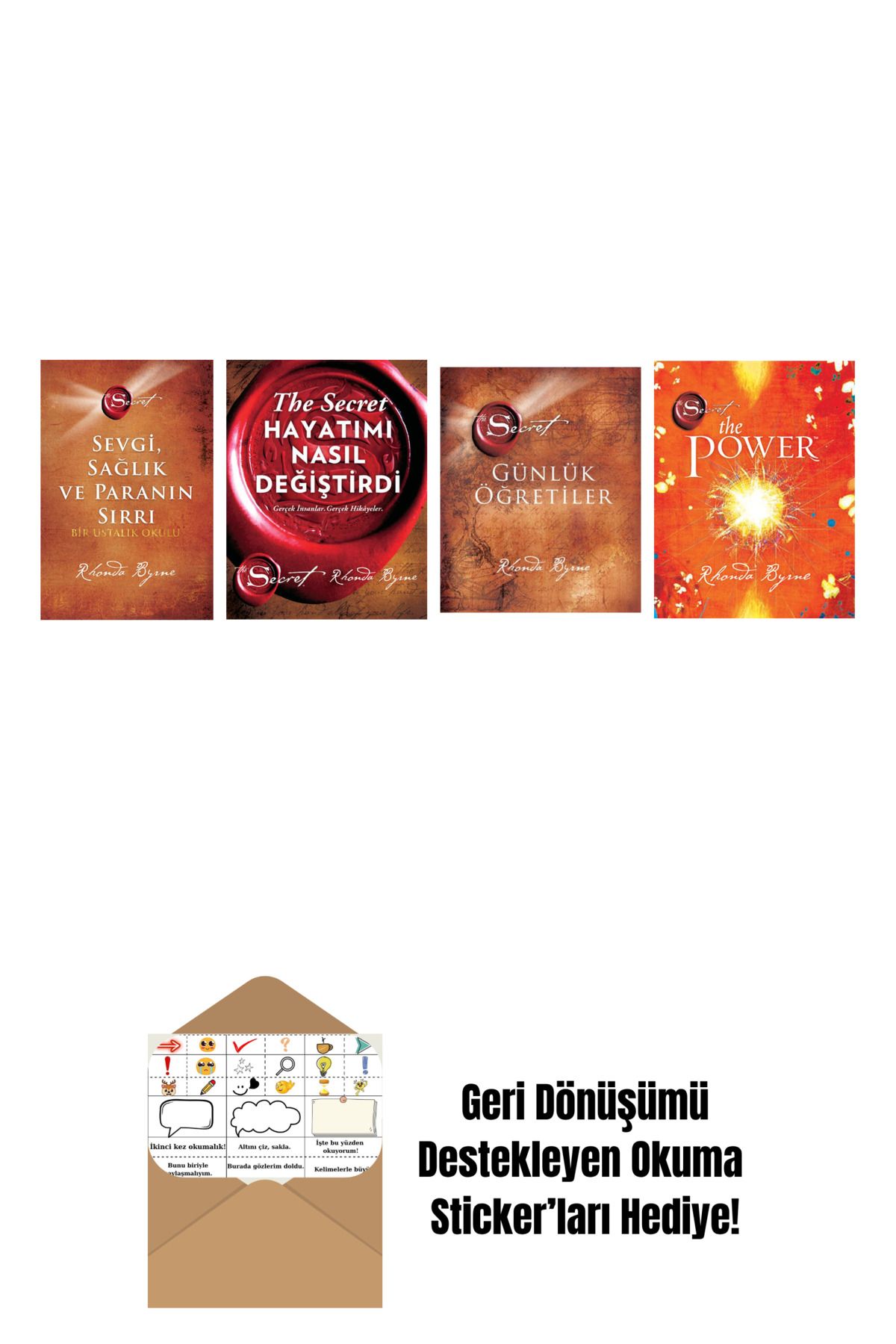 Artemis Yayınları Rhonda Byrne 4 Kitap Set + Okuma Sticker'ları