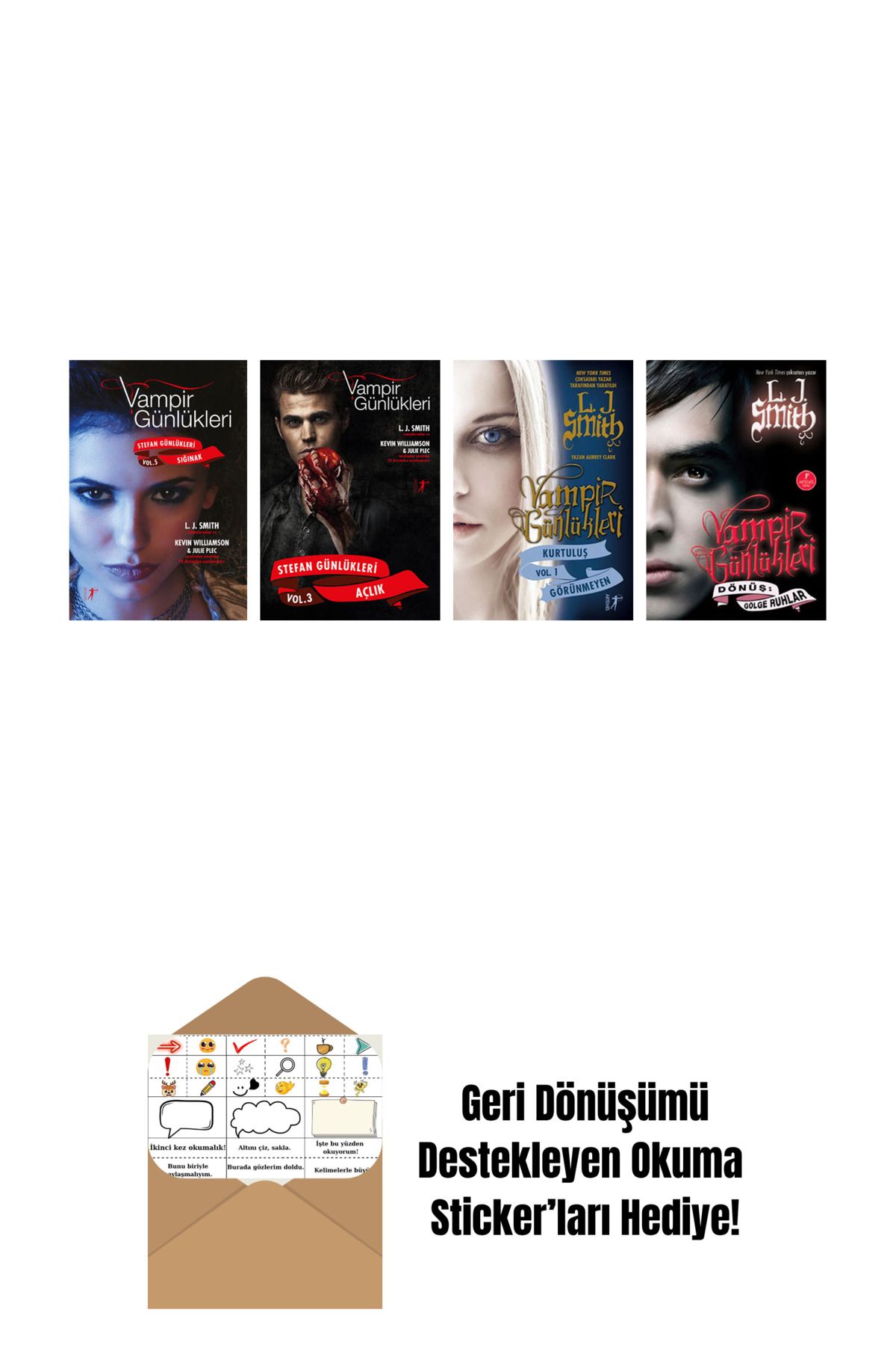 Artemis Yayınları L. J. Smith 4 Kitap Set + Okuma Sticker'ları