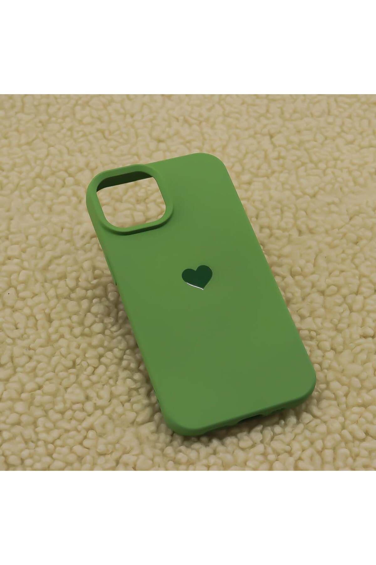 Case&Case iPhone 12 / 12 Pro Uyumlu Renk Uyumlu Kalp Baskılı Lansman Kılıf