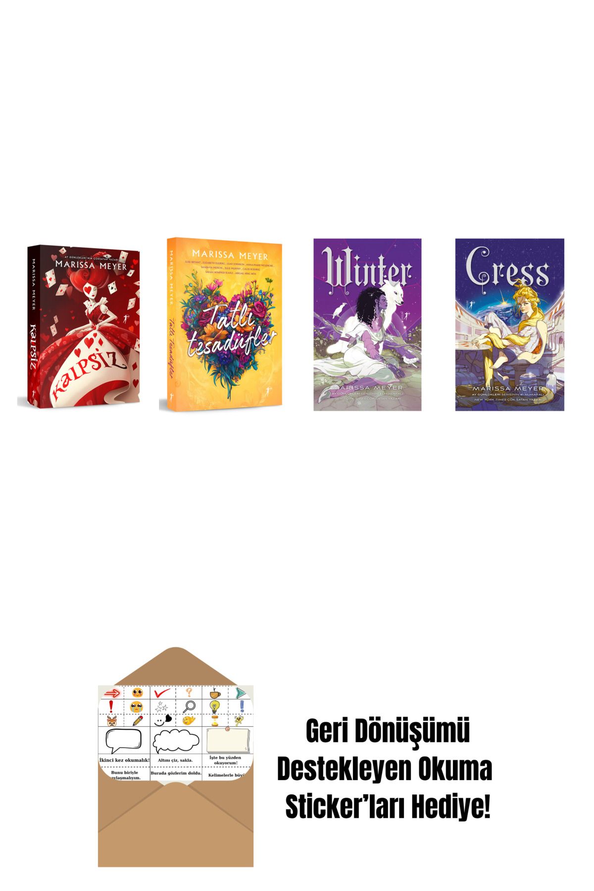 Artemis Yayınları Marissa Meyer 4 Kitap Set + Okuma Sticker'ları