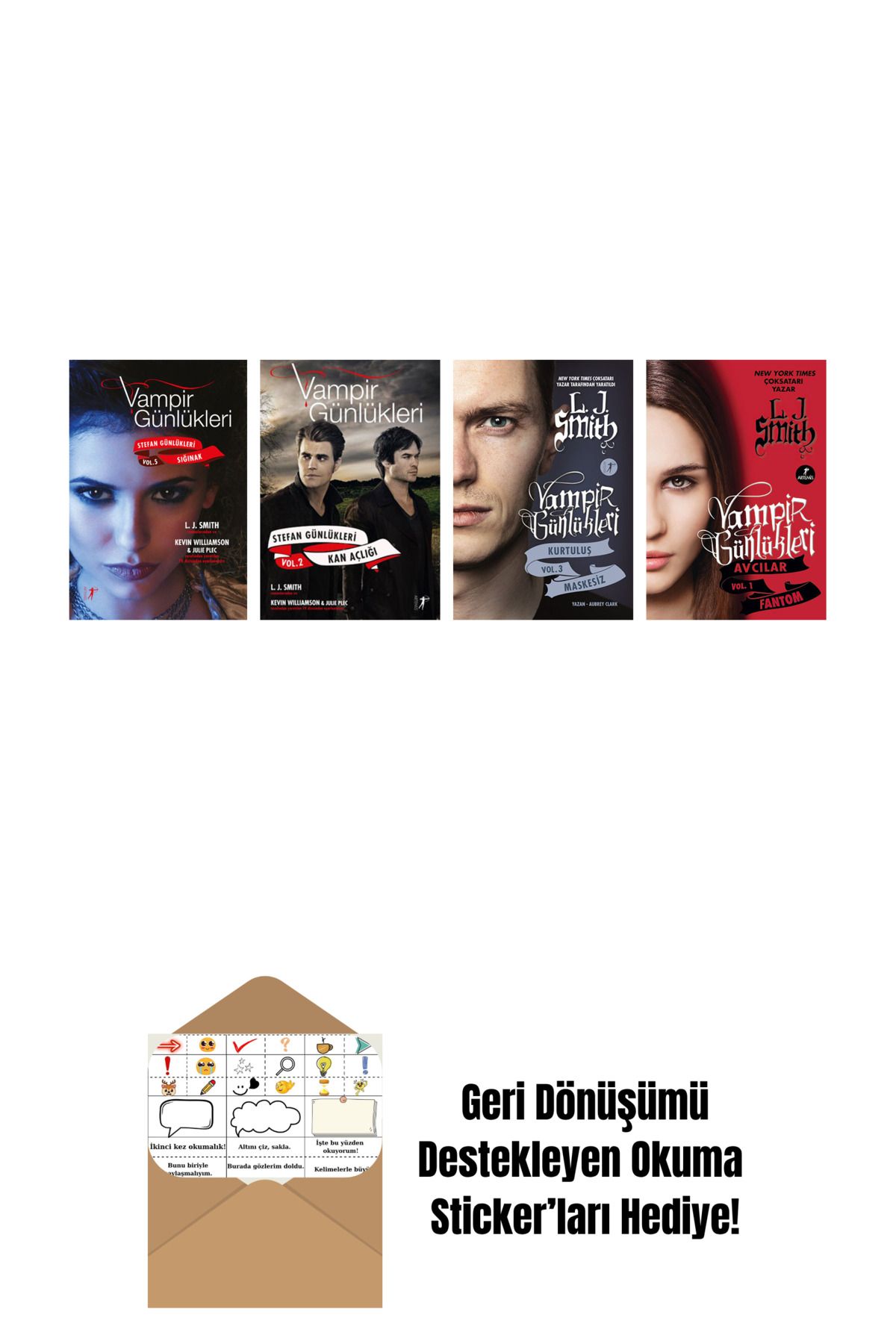 Artemis Yayınları L. J. Smith 4 Kitap Set + Okuma Sticker'ları