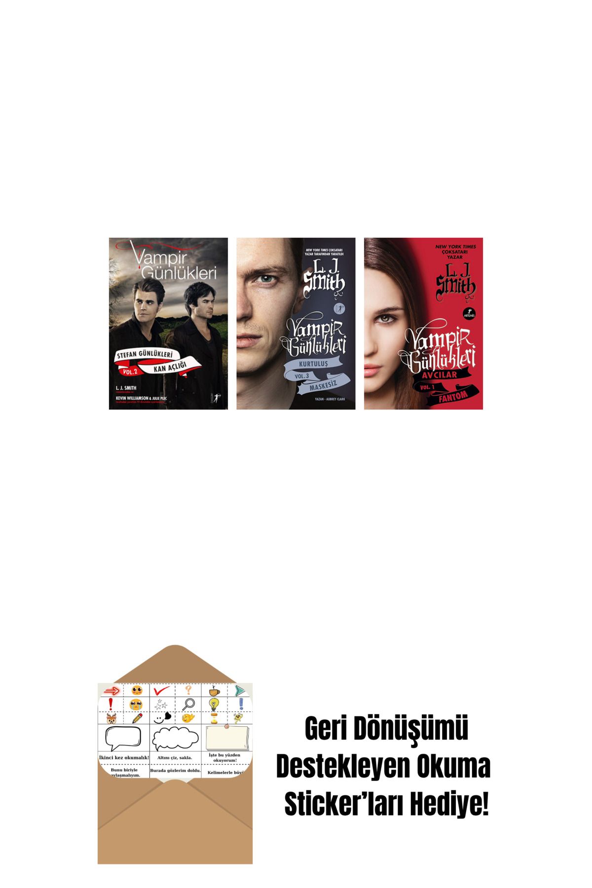 Artemis Yayınları L. J. Smith 3 Kitap Set + Okuma Sticker'ları