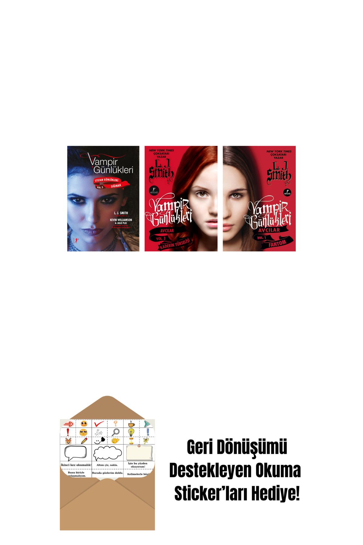 Artemis Yayınları L. J. Smith 3 Kitap Set + Okuma Sticker'ları