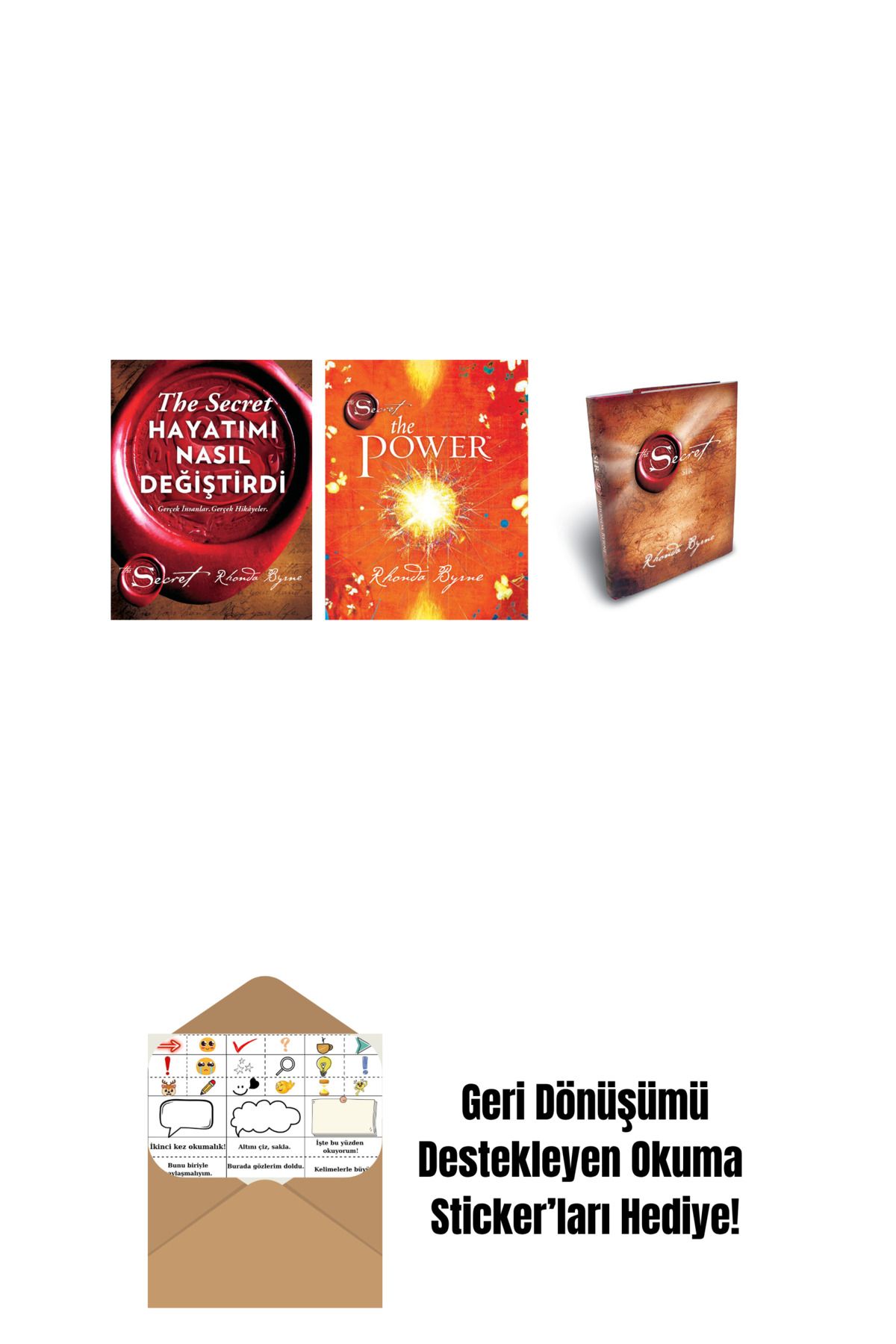 Artemis Yayınları Rhonda Byrne 3 Kitap Set + Okuma Sticker'ları