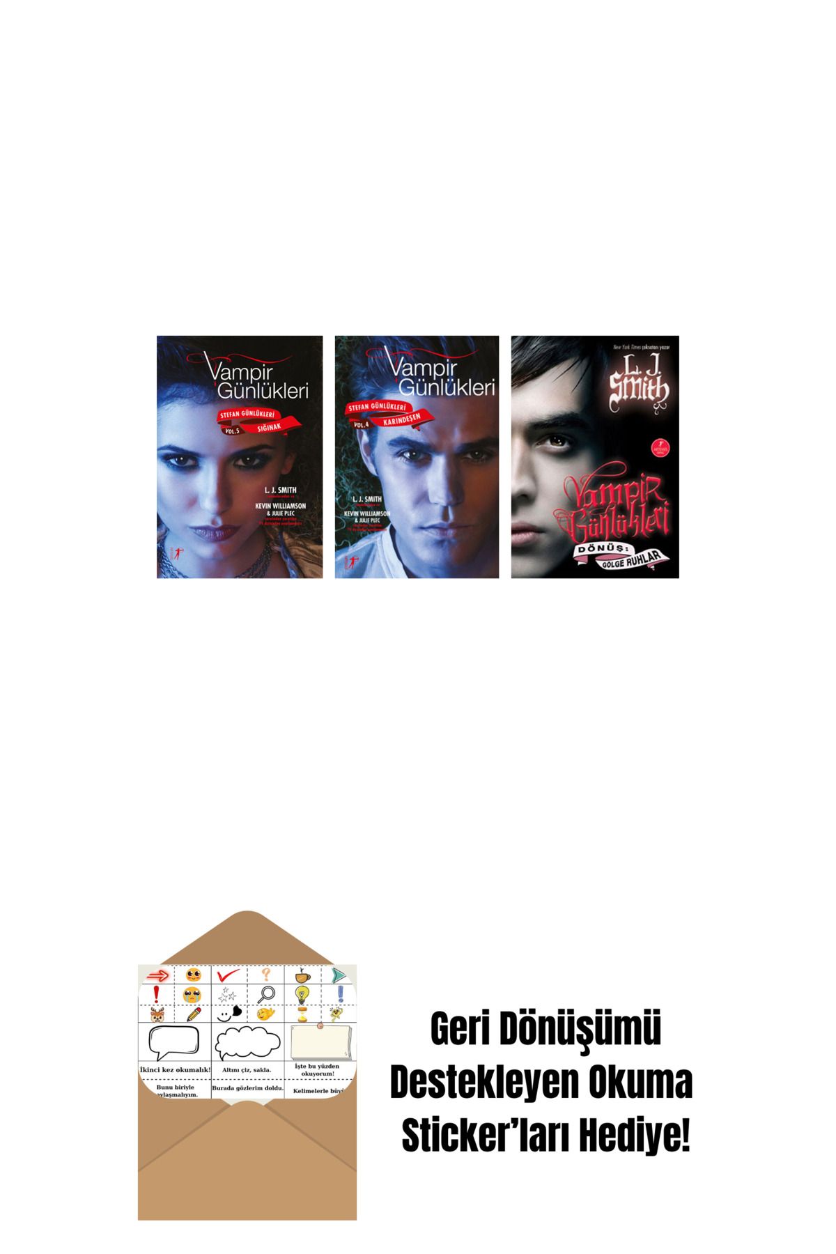 Artemis Yayınları L. J. Smith 3 Kitap Set + Okuma Sticker'ları