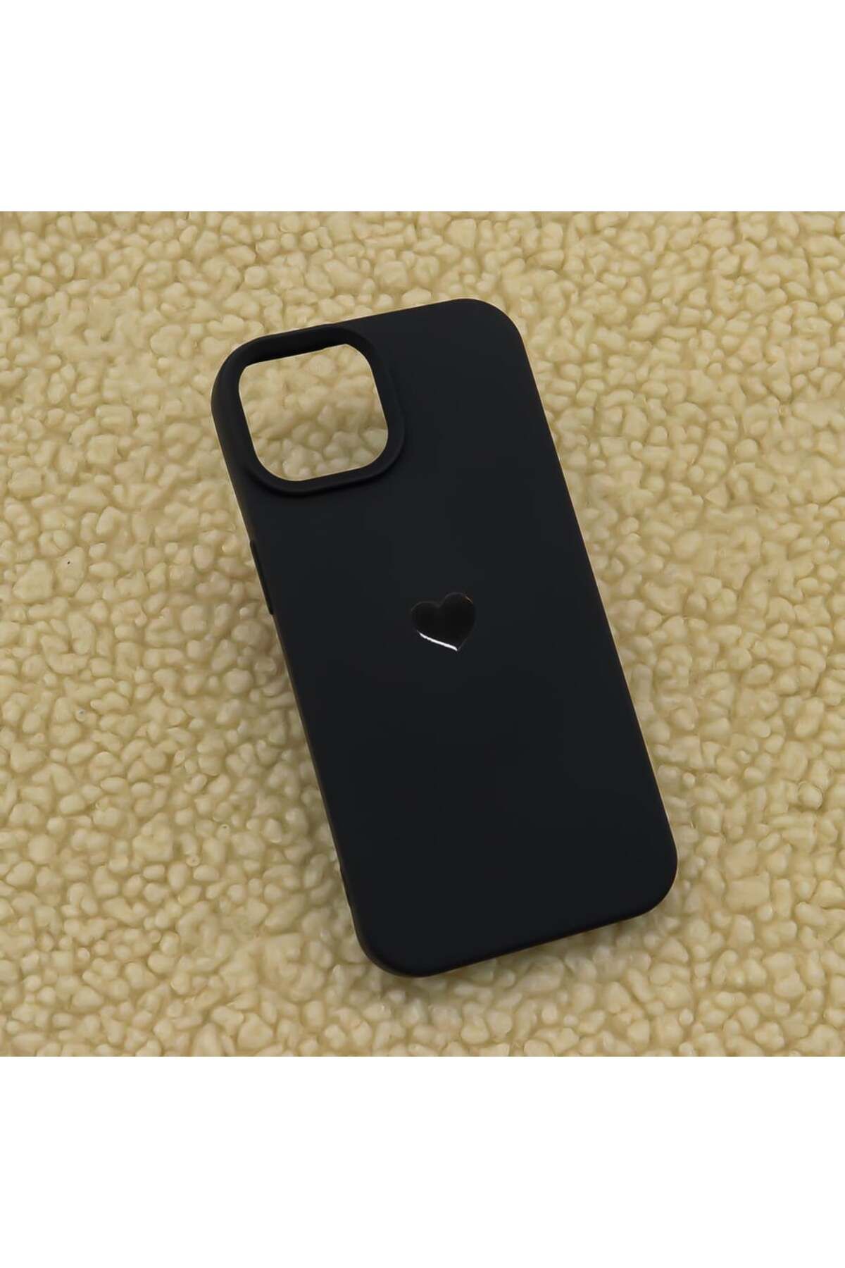 Case&Case iPhone 14 Pro Max Uyumlu Renk Uyumlu Kalp Baskılı Lansman Kılıf