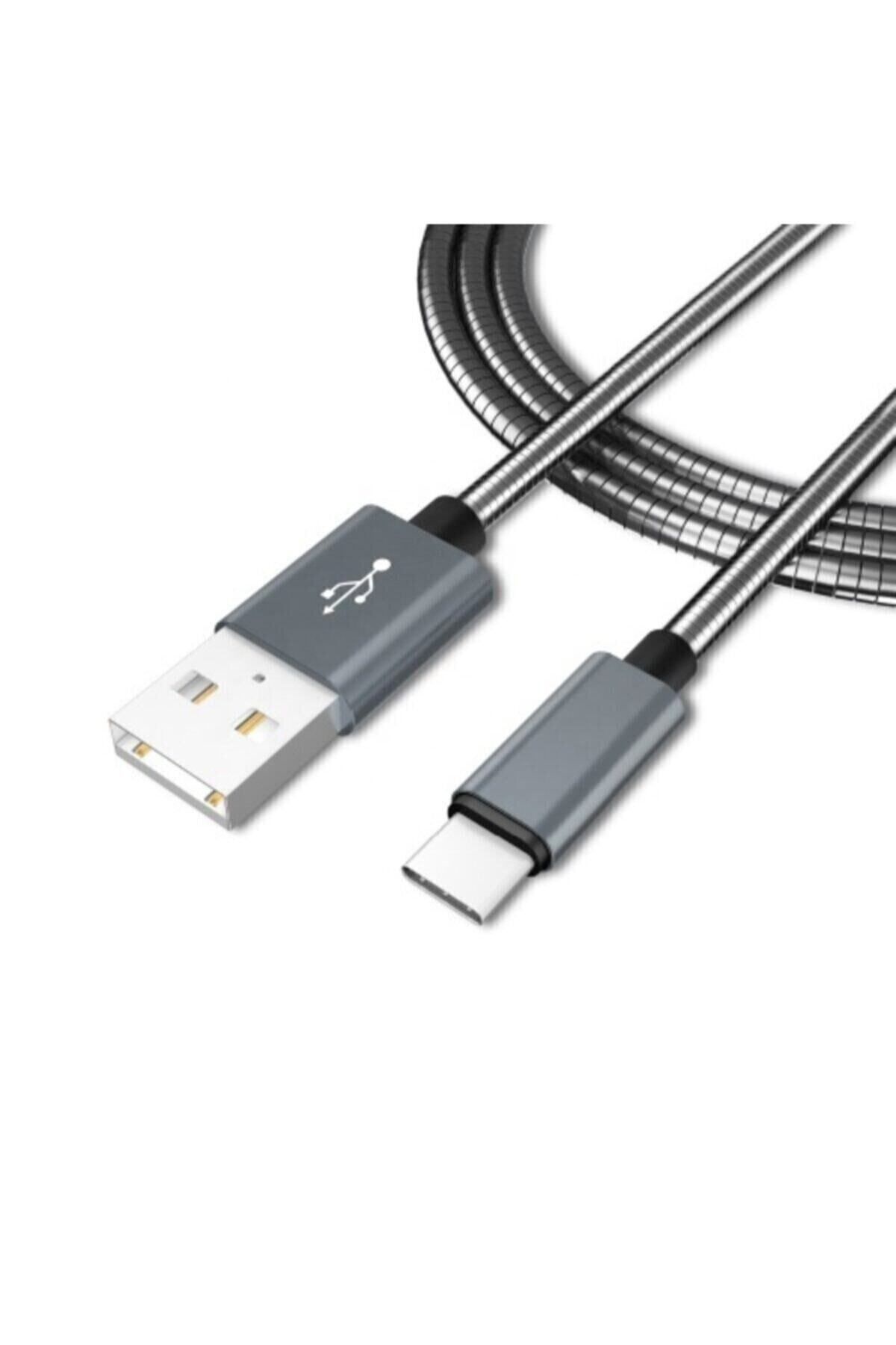 Store Vonk Iphone Uyumlu Usb Hızlı Şarj Ve Data Kablosu , Metal Yaylı 1 Metre Lightning Kablo Metal2