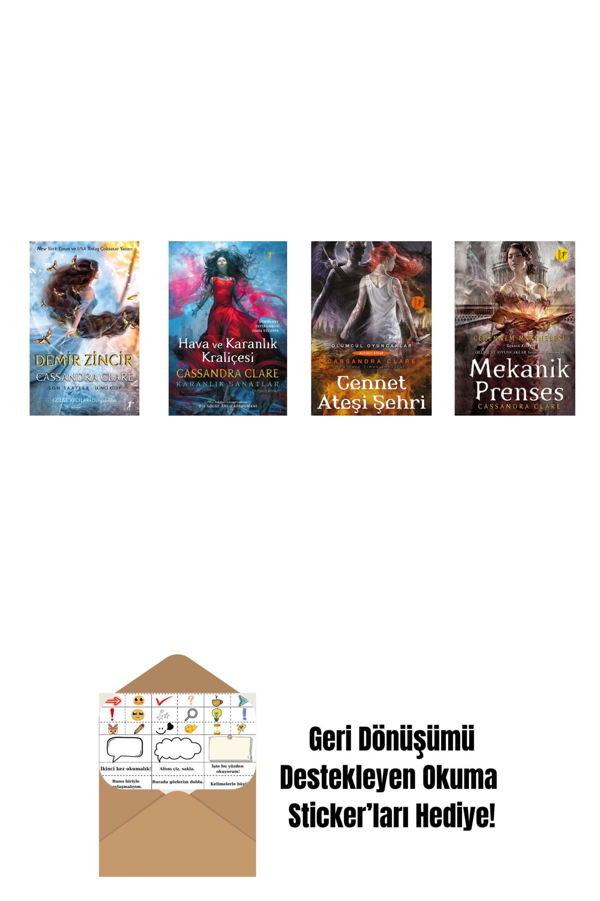 Artemis Yayınları Cassandra Clare 4 Kitap Set + Okuma Sticker'ları