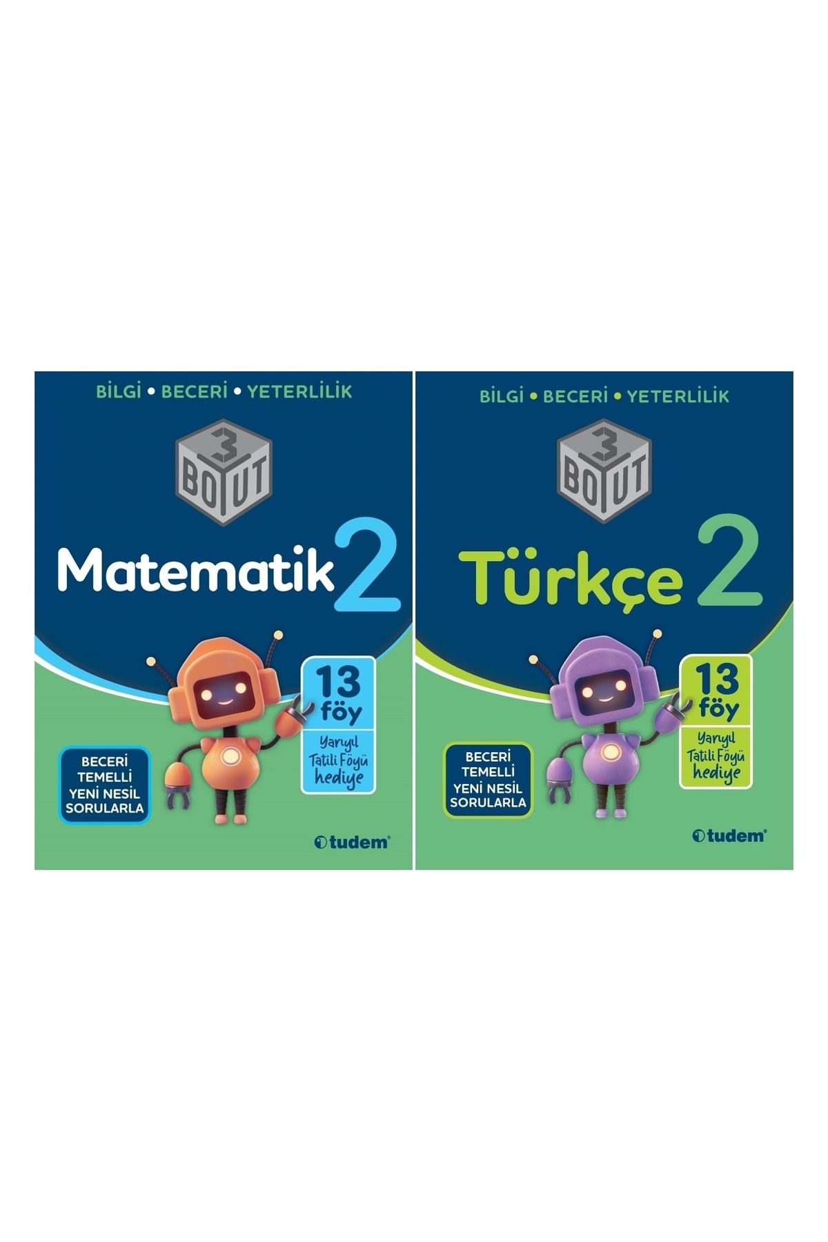 Tudem Yayınları Tudem 2. Sınıf Matematik + Türkçe 3 Boyut Set 2 Kitap