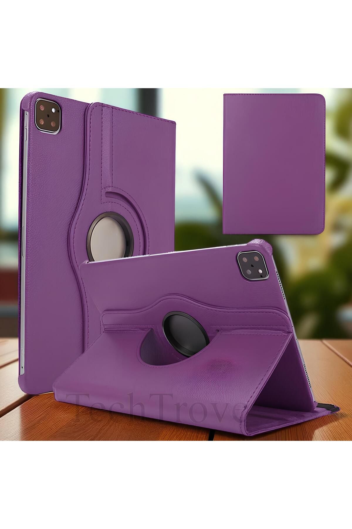 TechTrove Apple iPad Air 10.9 2020 (4.Nesil) Kılıf 360 Dönebilen Standlı Pu Deri Kılıf