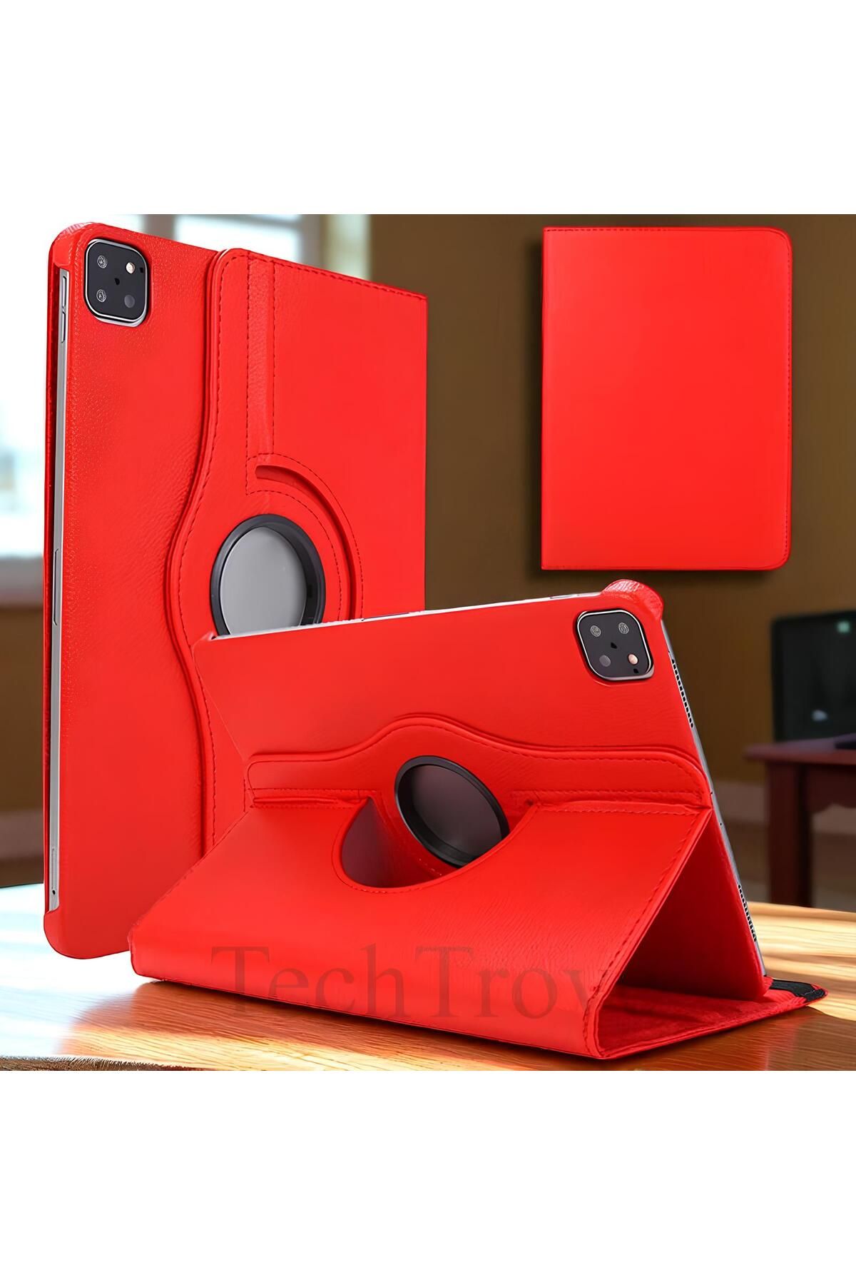 TechTrove Apple iPad Air 11 2024 Kılıf 360 Dönebilen Standlı Pu Deri Kılıf
