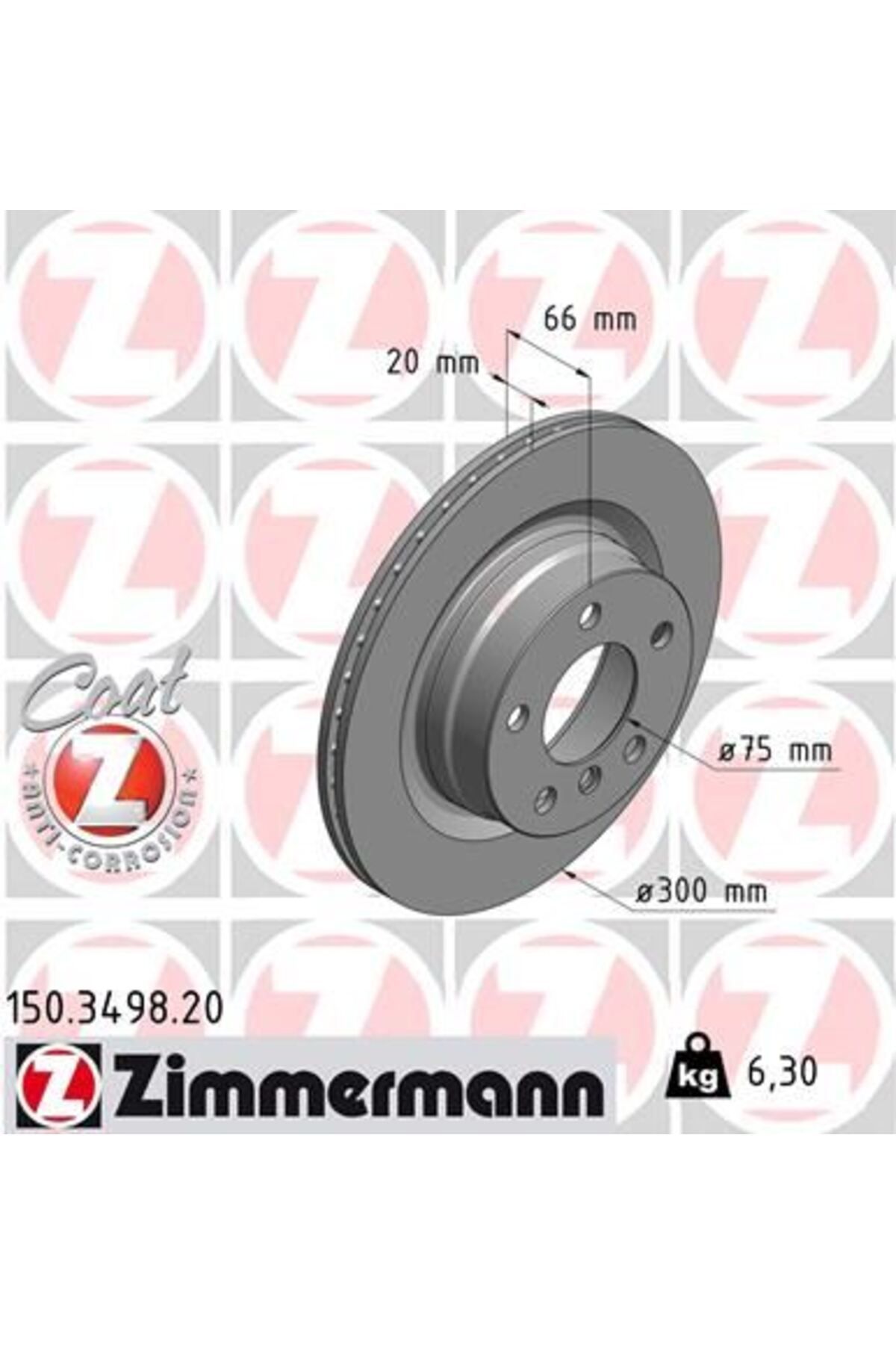 Zimmermann FREN DISKI ARKA BMW F20 F21 F22 F23 E90 E91 E92 E93 F30 F31 F32 E81 E87