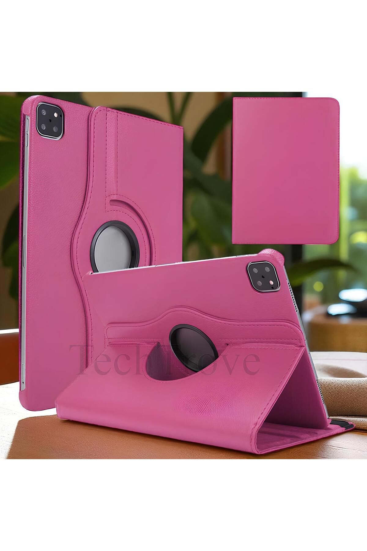 TechTrove Apple iPad Pro 12.9 2022 M2 Kılıf 360 Dönebilen Standlı Pu Deri Kılıf
