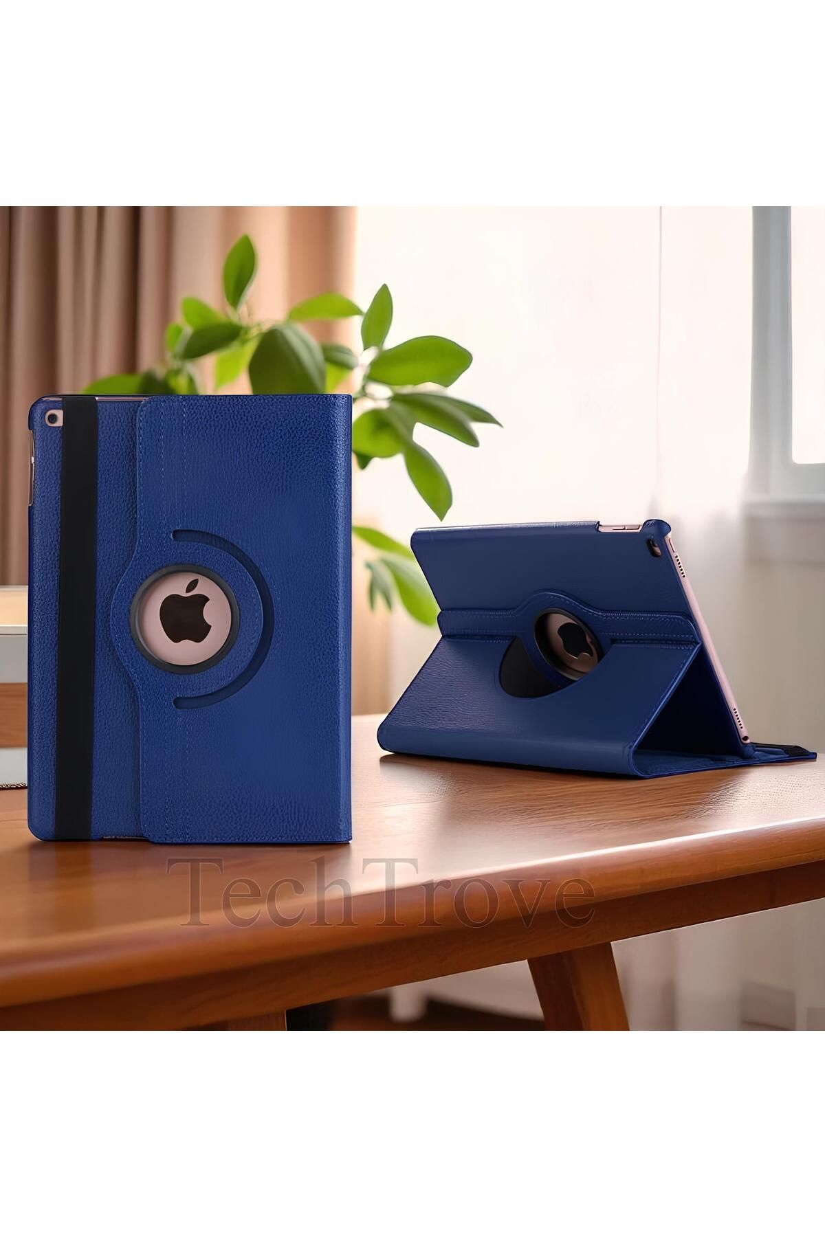 TechTrove Apple iPad 10.2 (8.Nesil) Kılıf 360 Dönebilen Standlı Pu Deri Kılıf