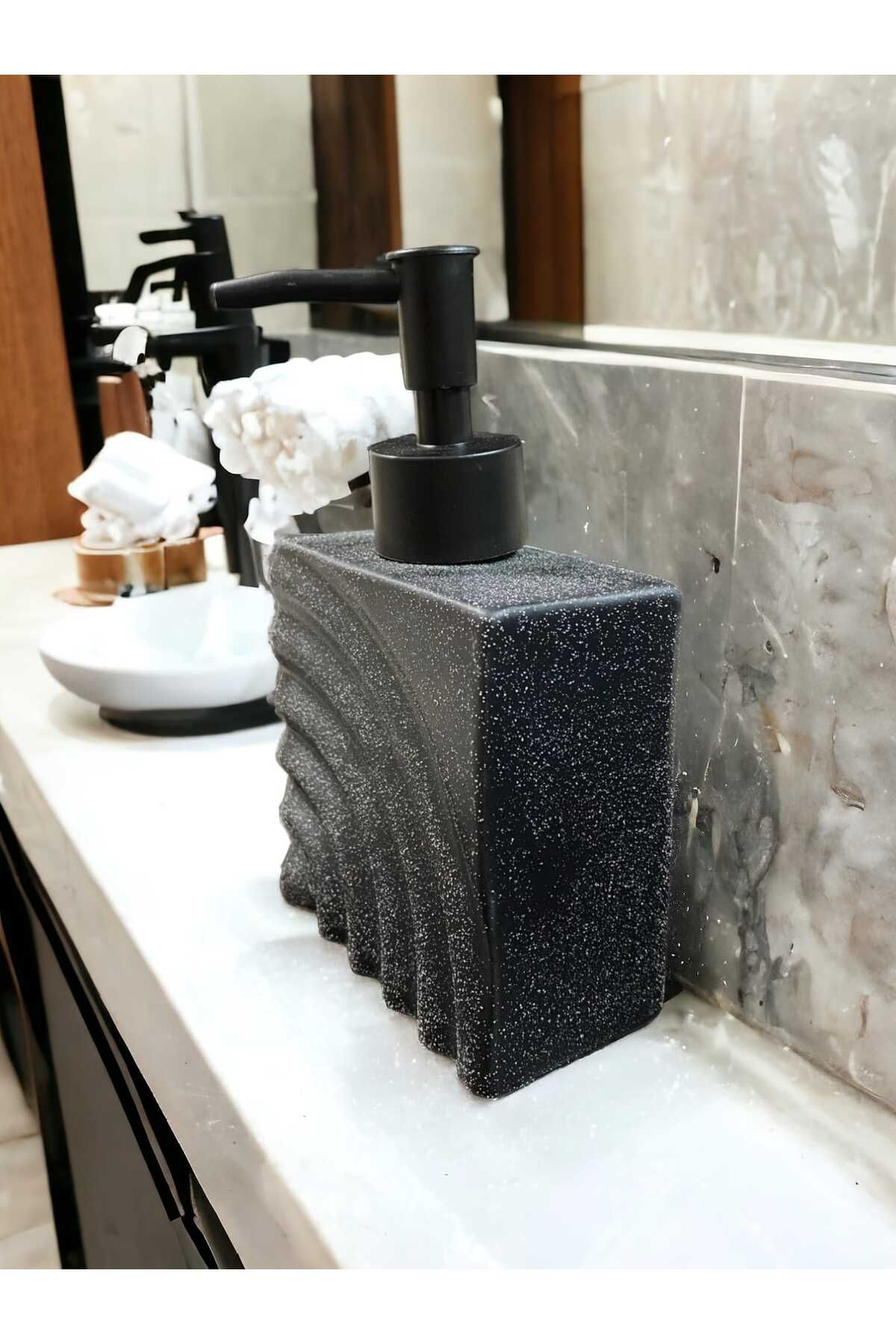 luckyol Mutfak Banyo Mermer Sıvı Sabunluk Sabunluk 350 ml
