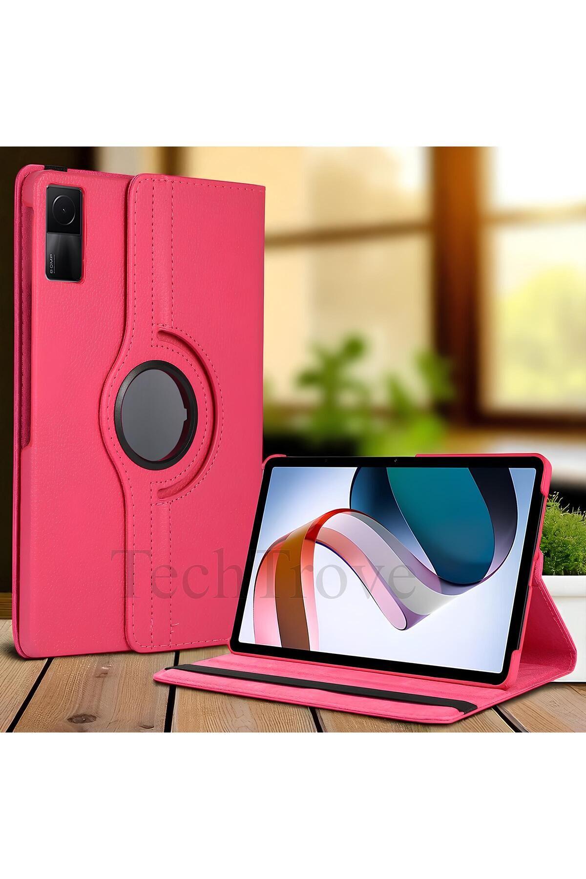 TechTrove Xiaomi Redmi Pad Kılıf 360 Dönebilen Standlı Pu Deri Kılıf