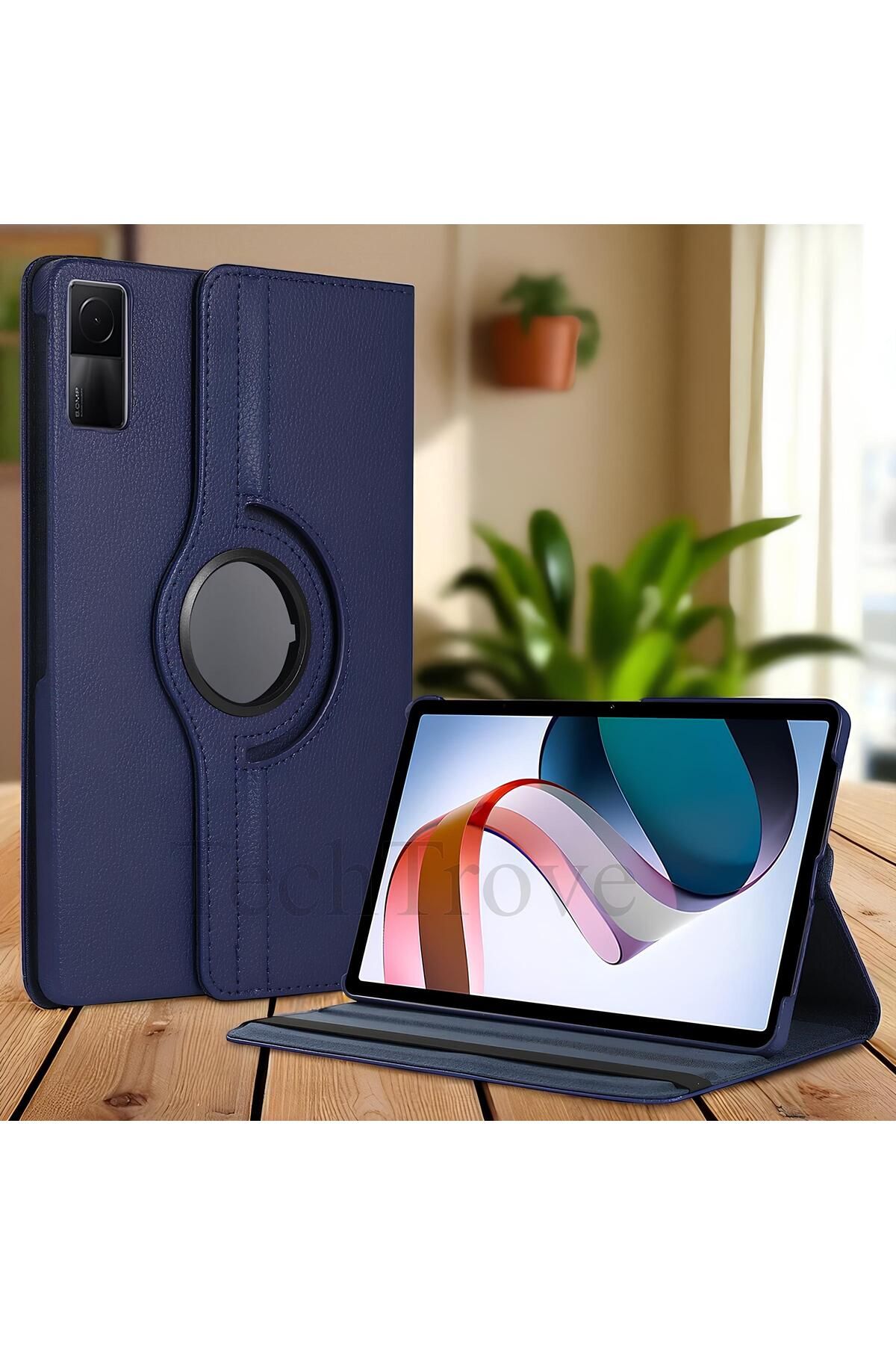 TechTrove Xiaomi Redmi Pad Kılıf 360 Dönebilen Standlı Pu Deri Kılıf
