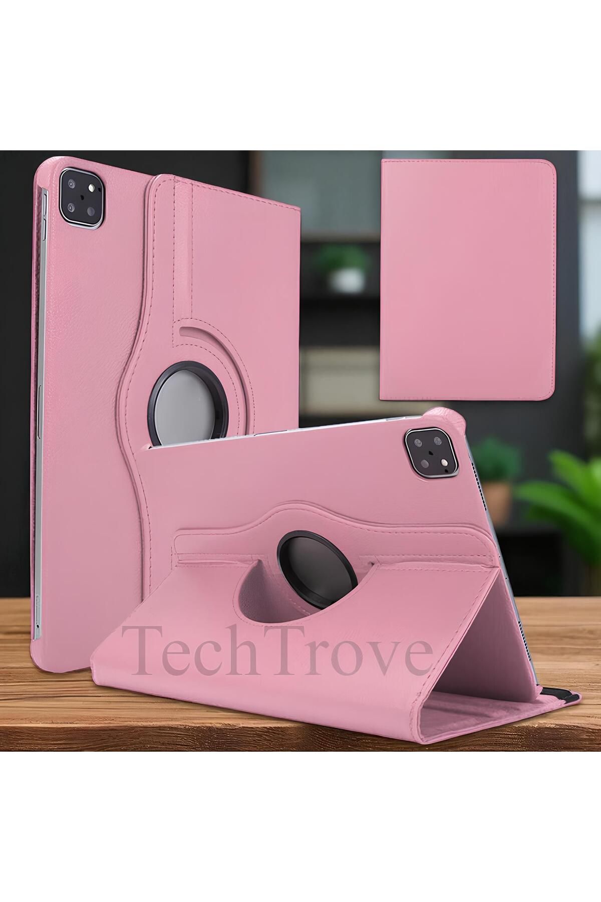 TechTrove Apple iPad Pro 11 2020 (2.Nesil) Kılıf 360 Dönebilen Standlı Pu Deri Kılıf