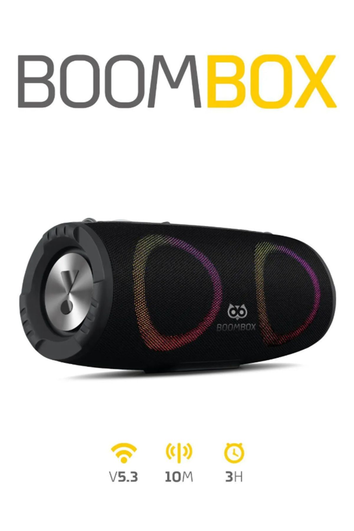 NEALIRSANUCUZ BoomBox Bluetooth Hoparlör Hi-Fi Ses Bombası Radyo 30W Çift Bass Usb Hafıza Kartı Aux Led Işıklı