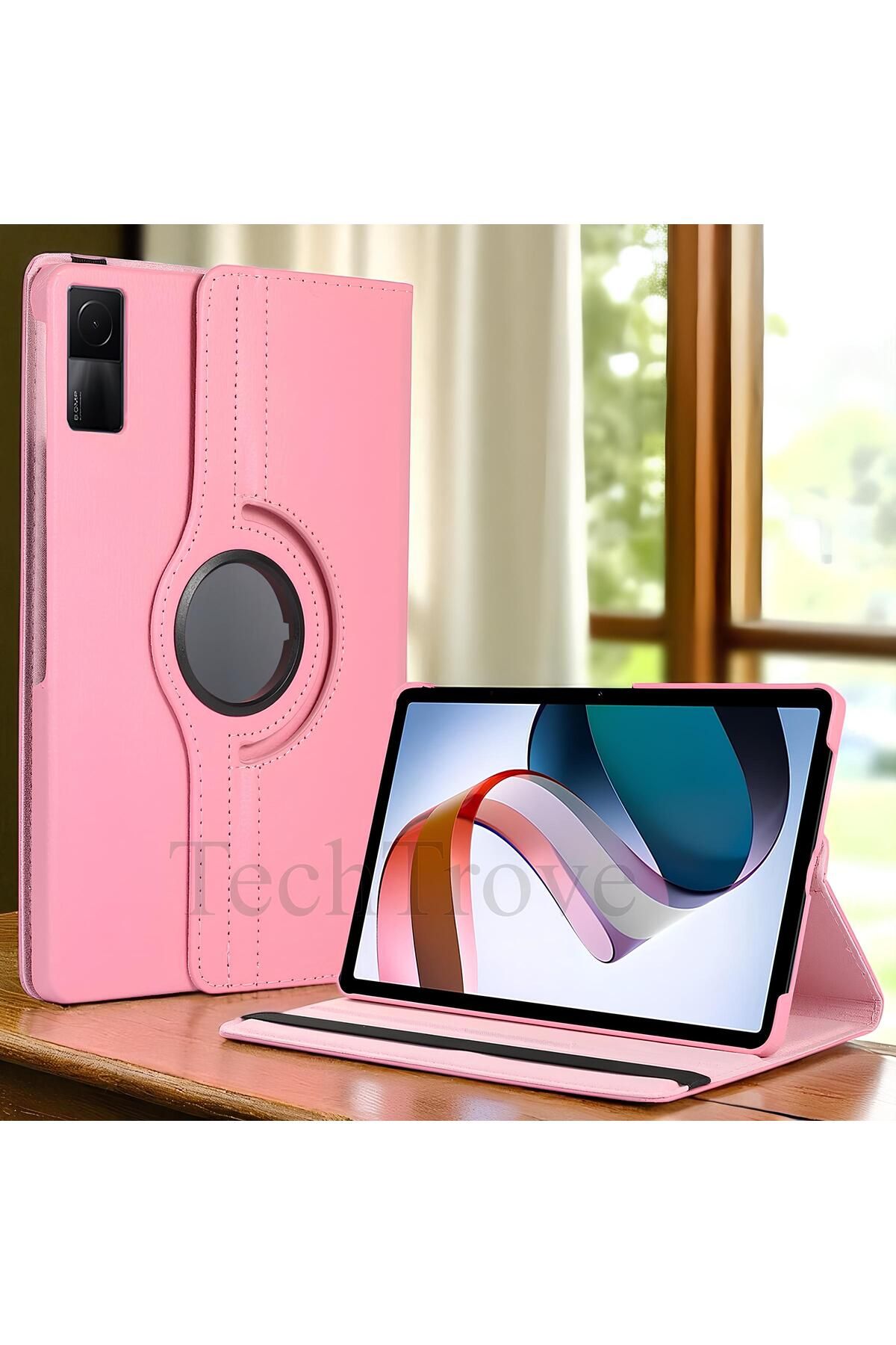 TechTrove Xiaomi Redmi Pad Kılıf 360 Dönebilen Standlı Pu Deri Kılıf