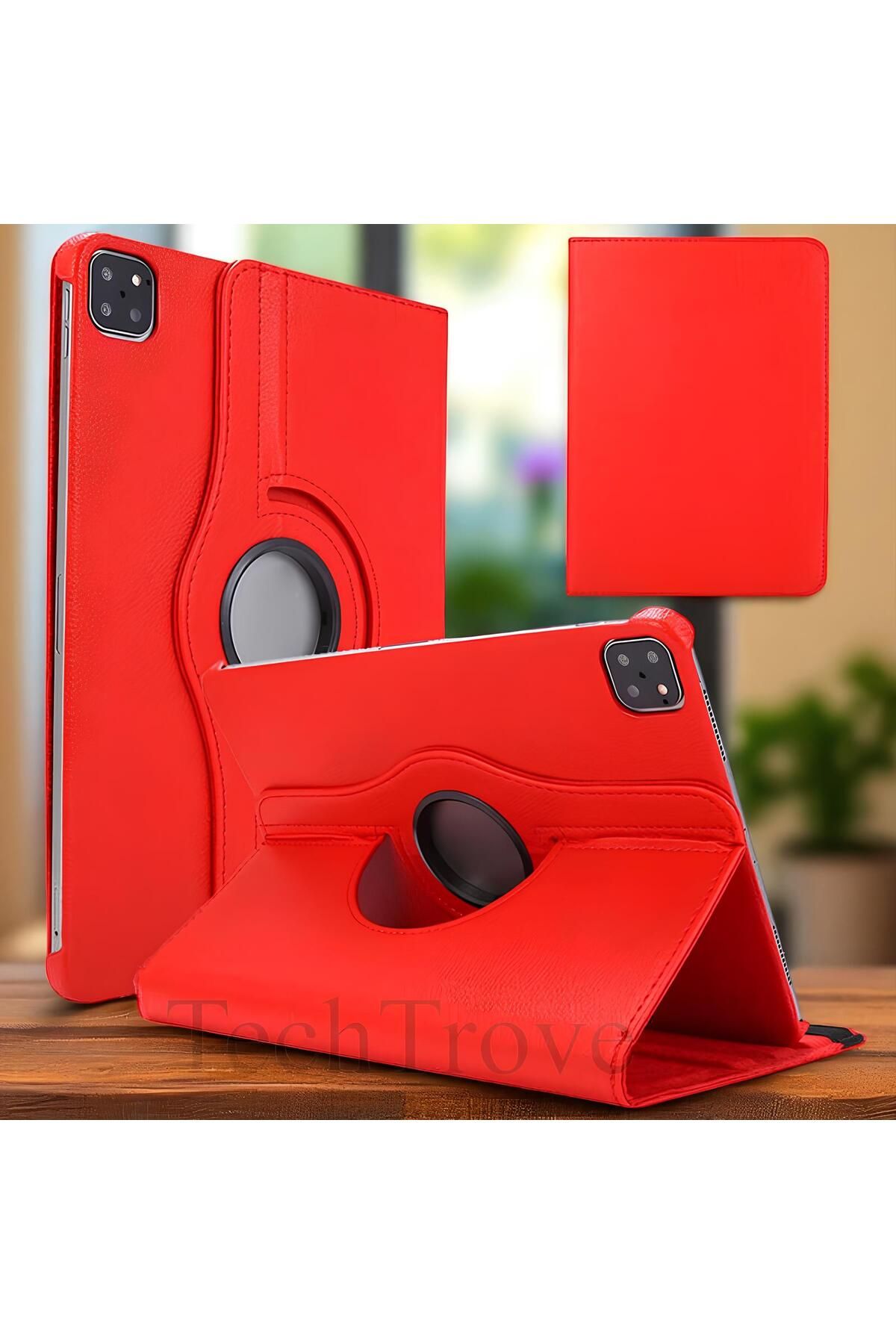 TechTrove Apple iPad Air 10.9 2020 (4.Nesil) Kılıf 360 Dönebilen Standlı Pu Deri Kılıf