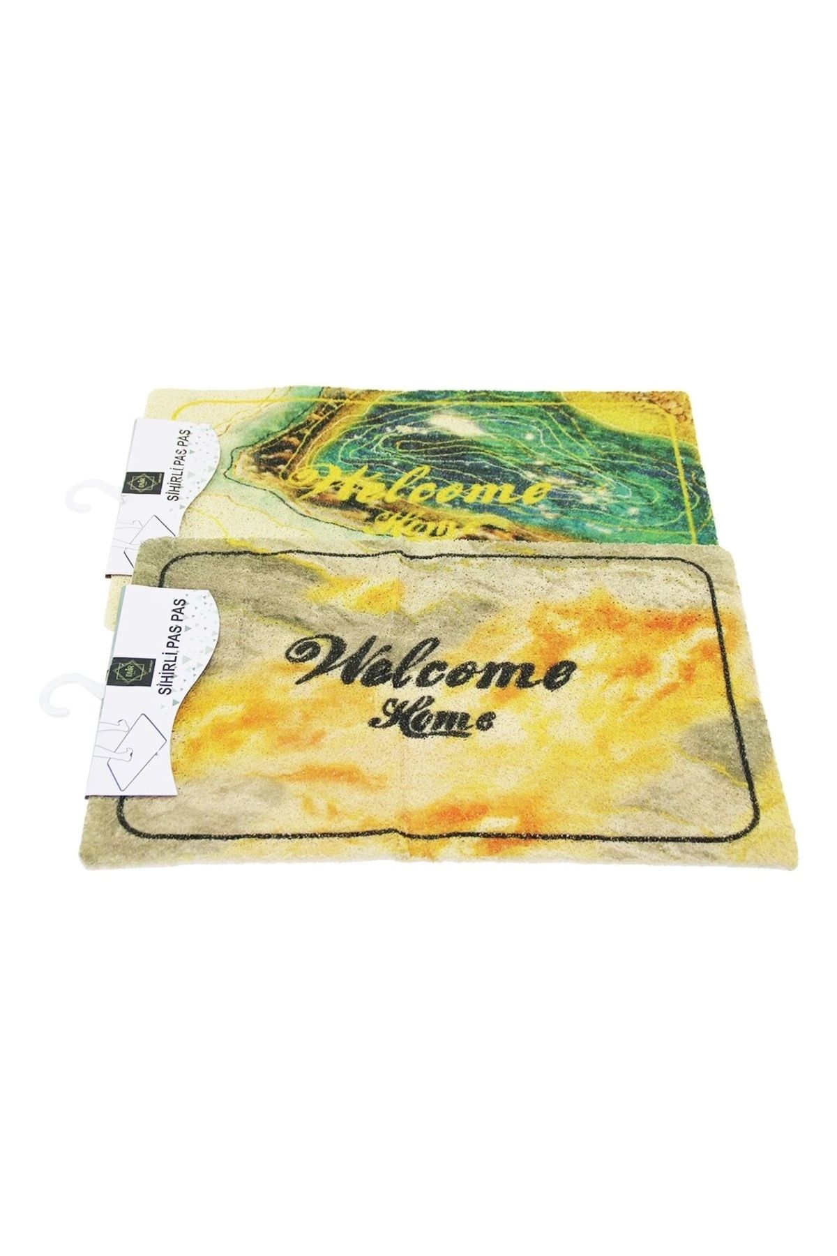 shopwave DESENLİ - WELCOME HOME 37X57CM KAUÇUK PLASTİK KAPI PASPASI (5047)