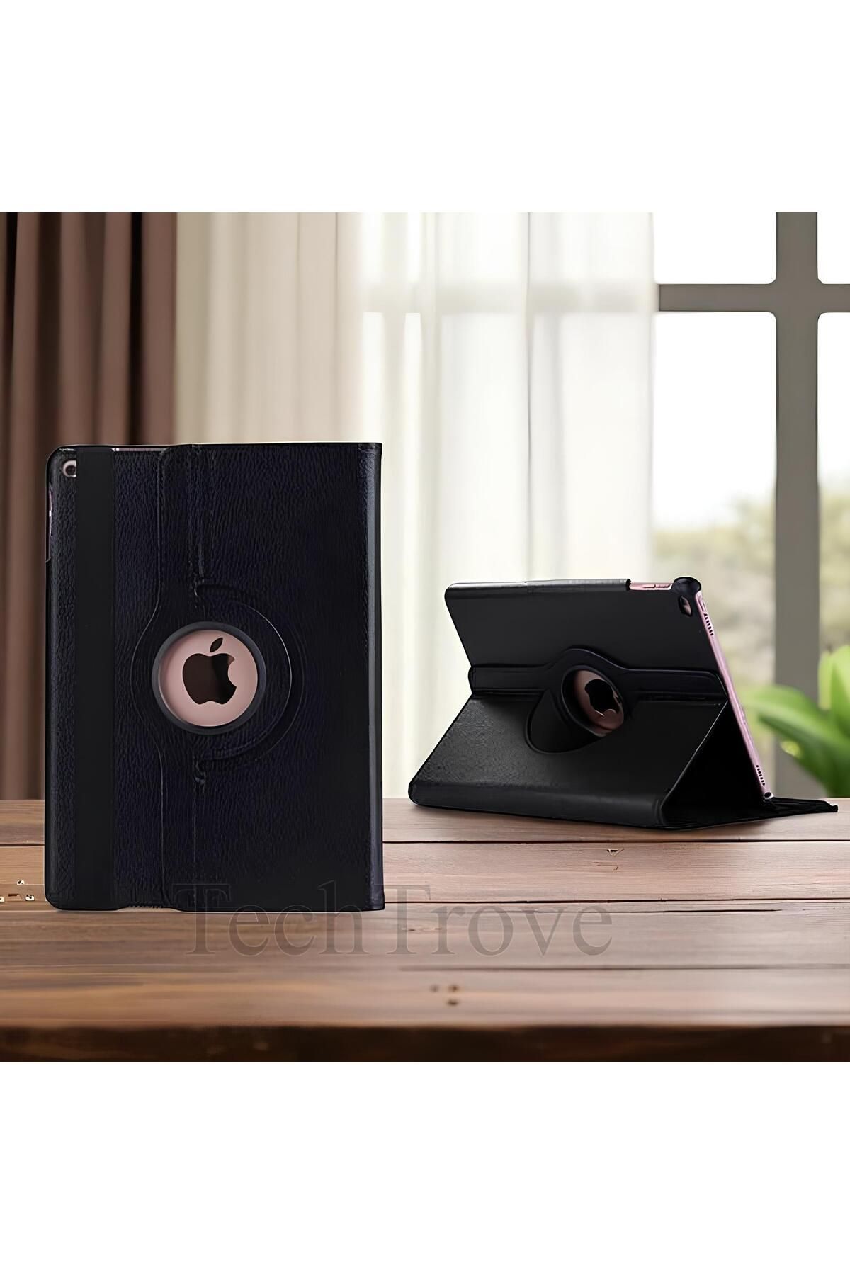 TechTrove Apple iPad 10.2 (8.Nesil) Kılıf 360 Dönebilen Standlı Pu Deri Kılıf