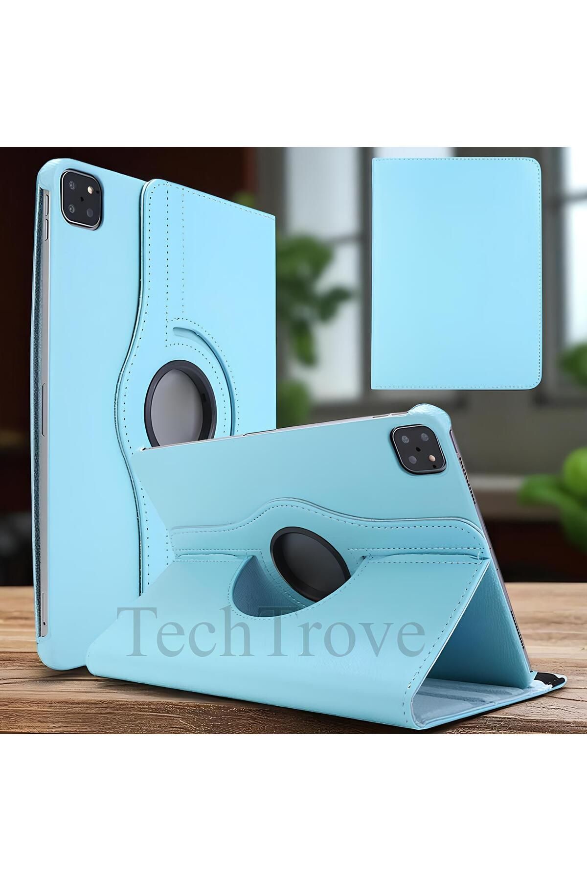 TechTrove Apple iPad Pro 11 2020 (2.Nesil) Kılıf 360 Dönebilen Standlı Pu Deri Kılıf