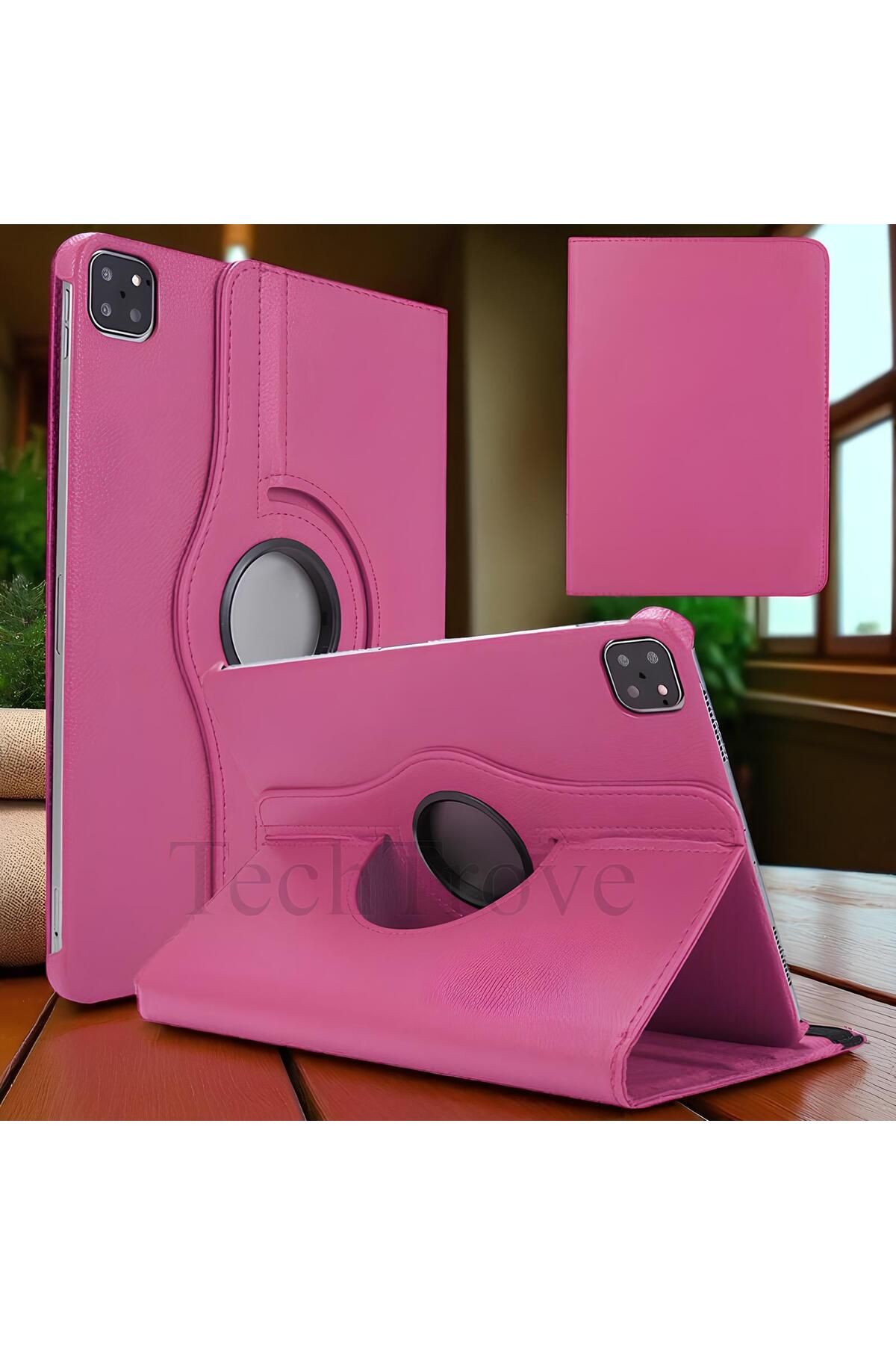 TechTrove Apple iPad Air 10.9 2022 (5.Nesil) Kılıf 360 Dönebilen Standlı Pu Deri Kılıf