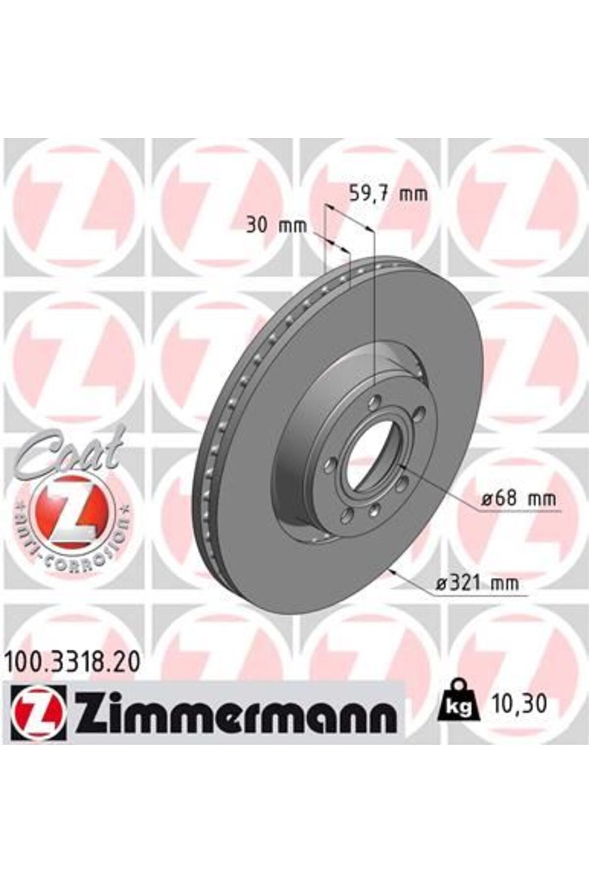 Zimmermann FREN DİSKİ ÖN AUDI A6-A8 2005-2011
