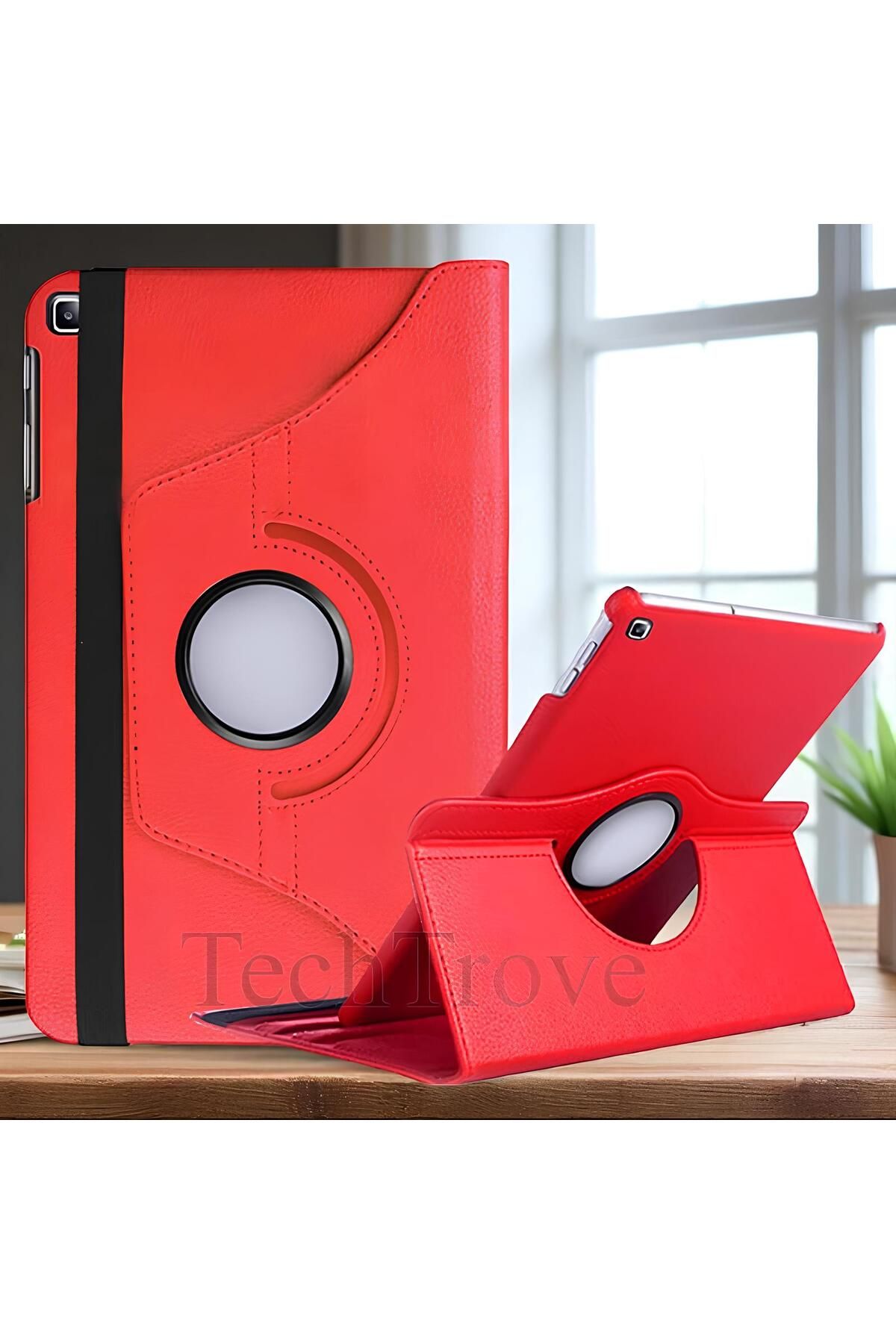 TechTrove Galaxy Tab A 8.0 (2019) T290 Kılıf 360 Dönebilen Standlı Pu Deri Kılıf
