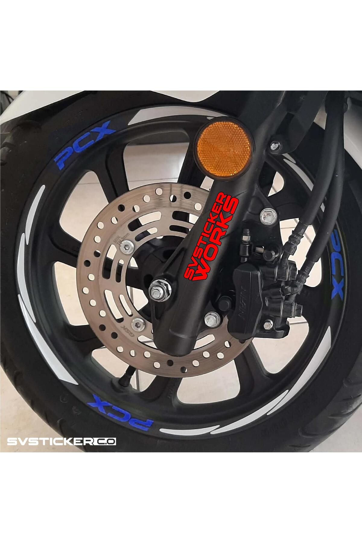 ARONA Honda PCX Motosiklet Jant Şeridi Sticker Set Renkli