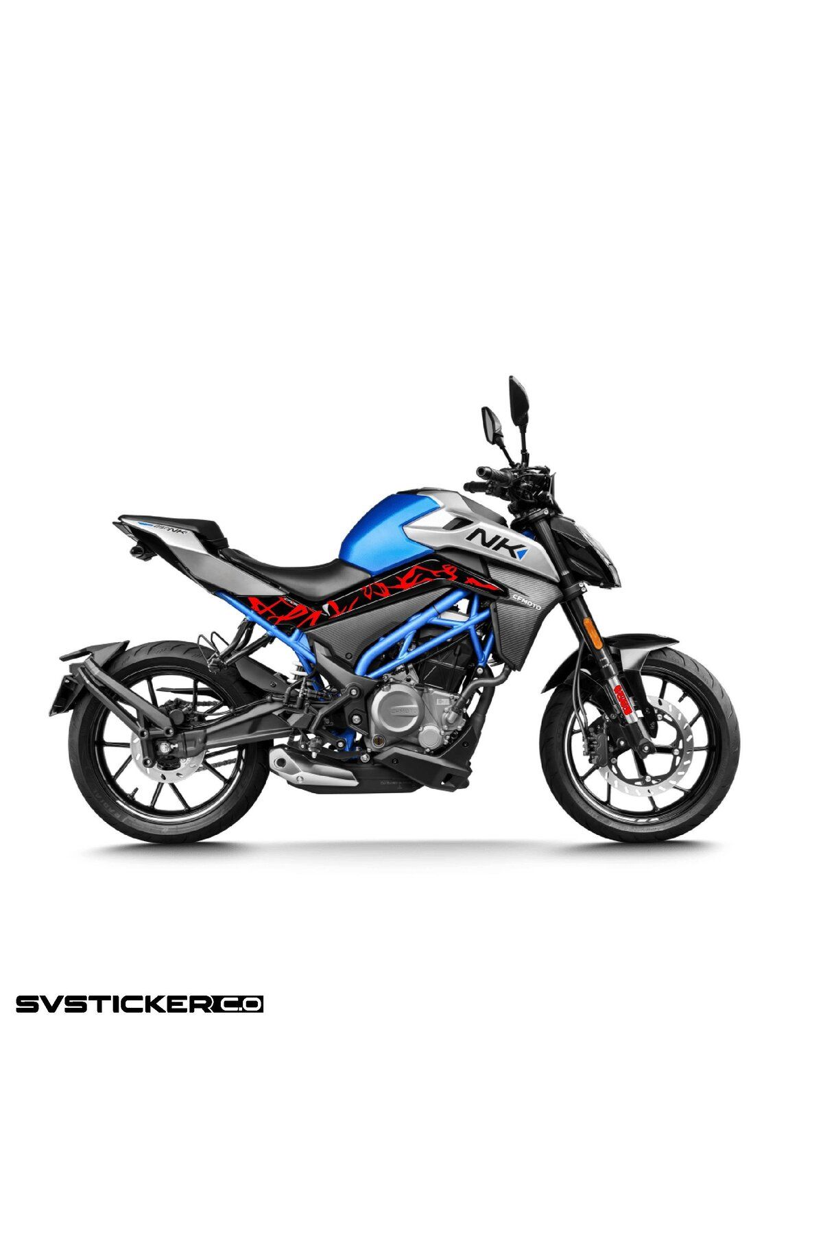 ARONA CFMOTO 250NK Orta Plastik Yıldırım Sticker Set Sağ ve Sol (Eski Kasa - Yeni Kasa Uyumlu )
