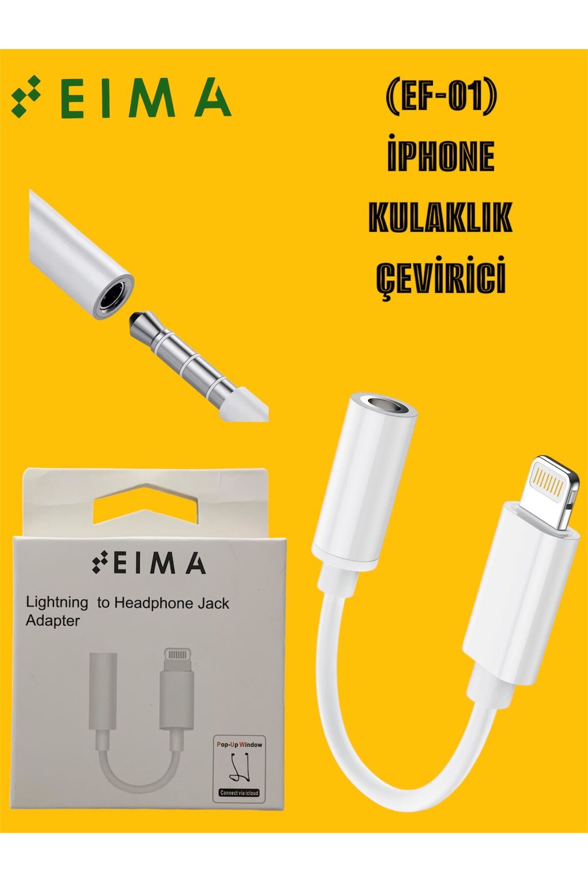 Bestech İphone Kulaklık Çevirici EF01 Lightning to Headphone Jack Adapter
